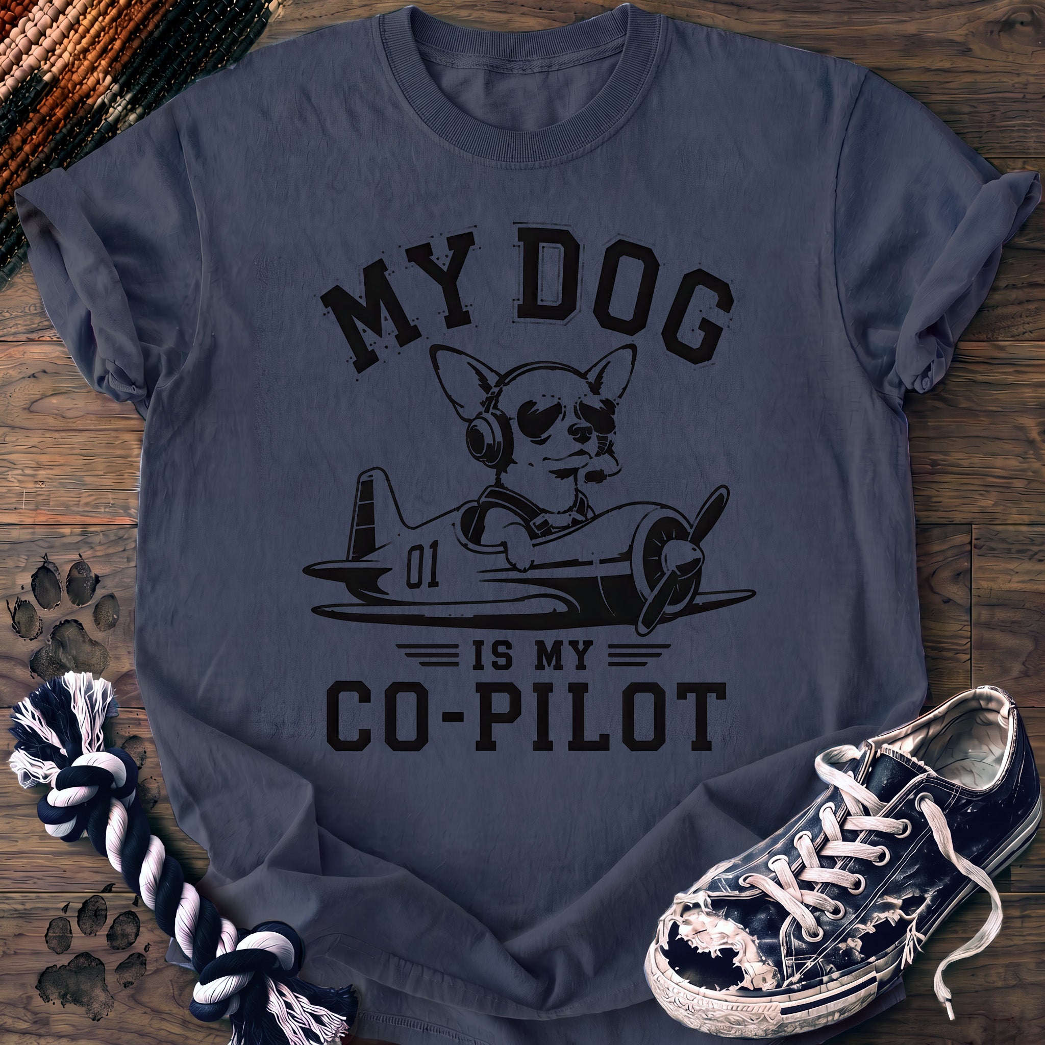 PAWSSION CLUB t-shirt in BlueJean color - SKU PC-0151