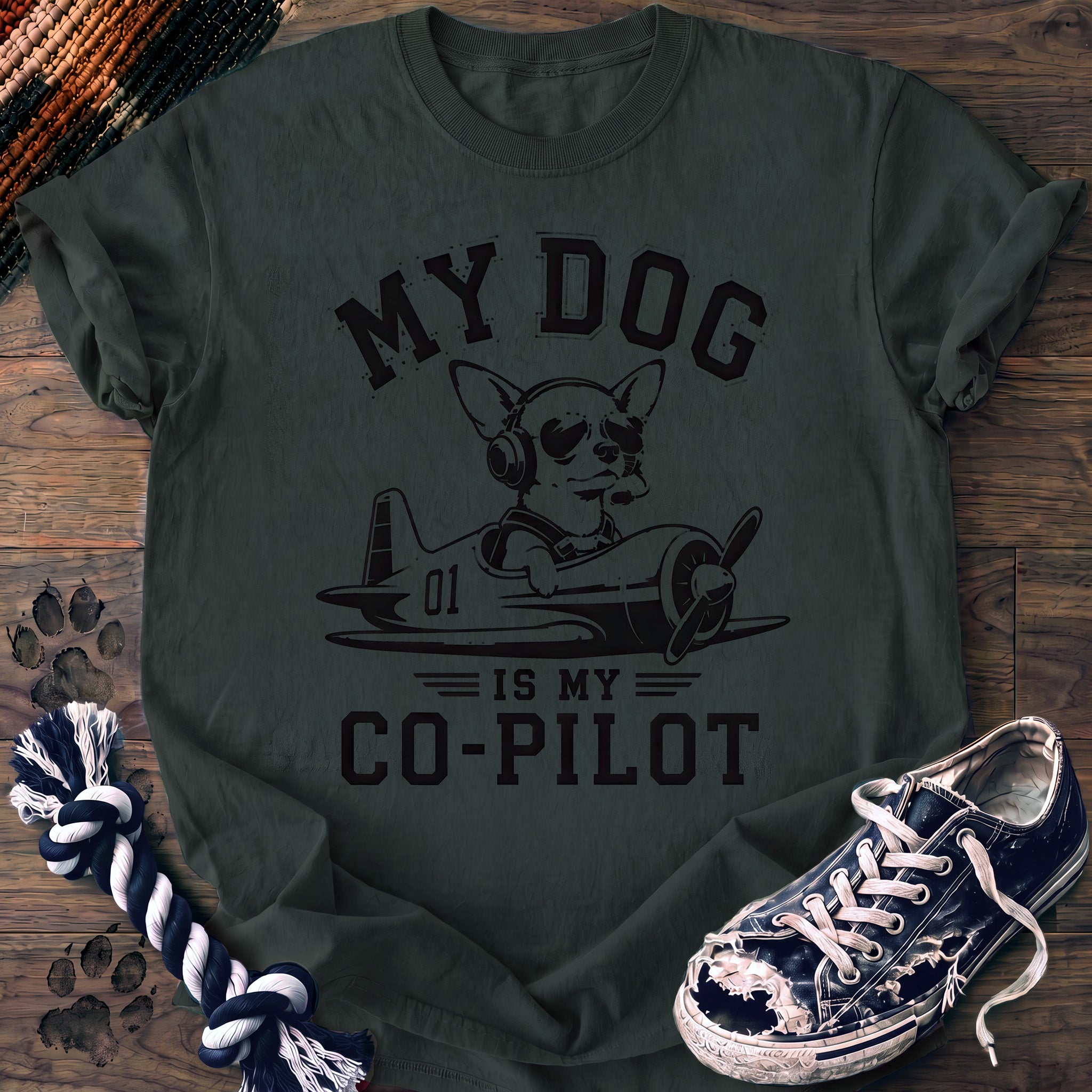 PAWSSION CLUB t-shirt in BlueSpruce color - SKU PC-0151
