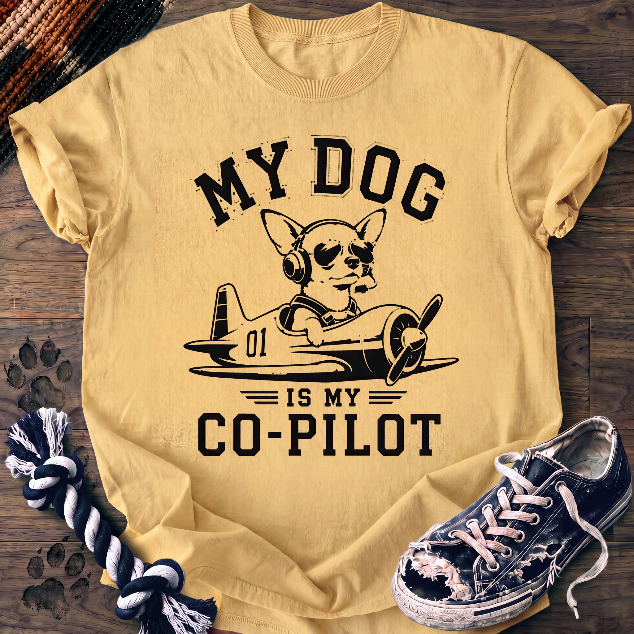 PAWSSION CLUB t-shirt in Butter color - SKU PC-0151