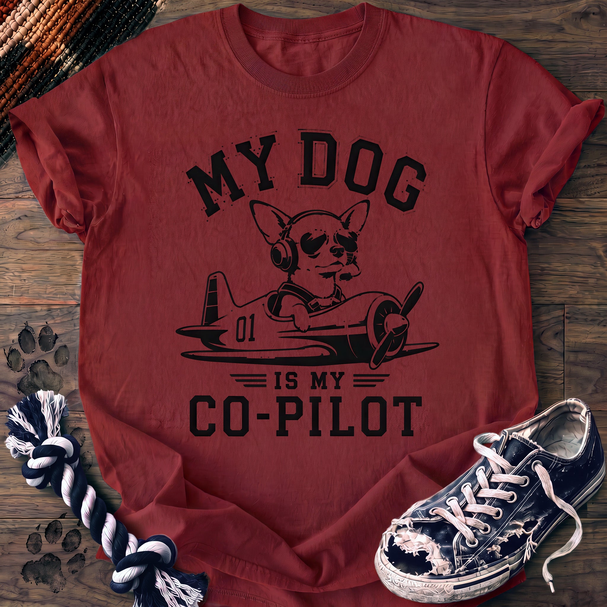 PAWSSION CLUB t-shirt in Chili color - SKU PC-0151