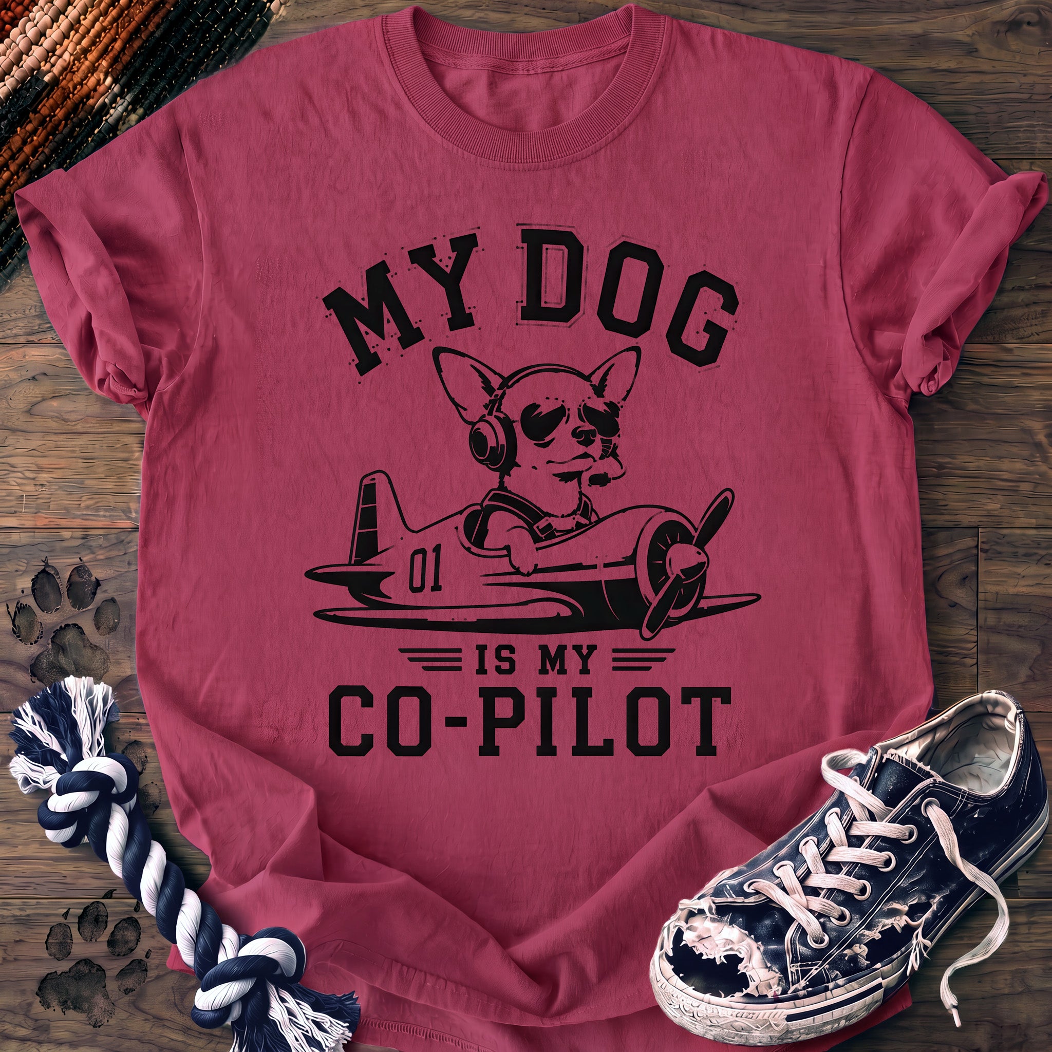 PAWSSION CLUB t-shirt in Crunchberry color - SKU PC-0151