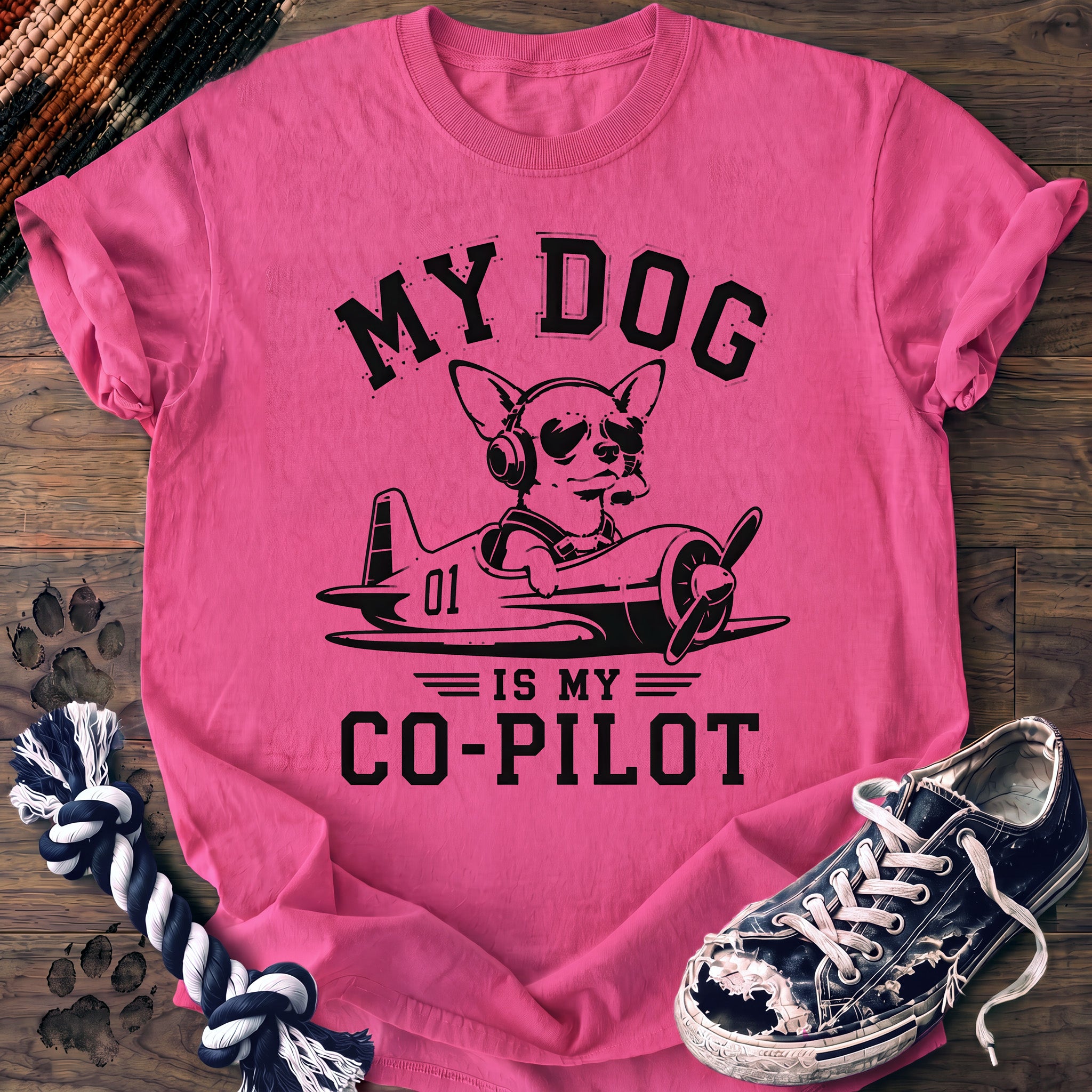 PAWSSION CLUB t-shirt in NeonPink color - SKU PC-0151