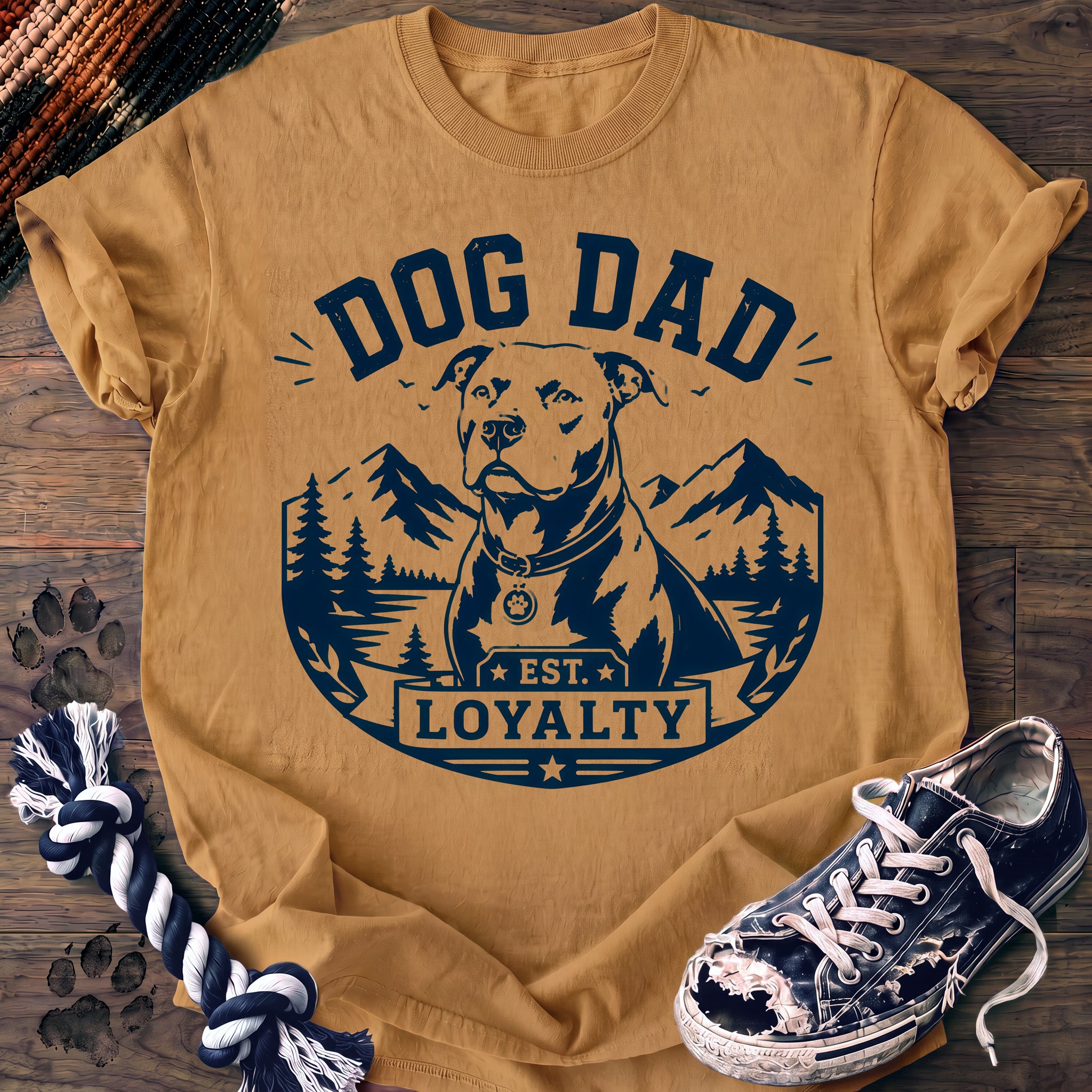 PAWSSION CLUB t-shirt in Mustard color - SKU PC-0152