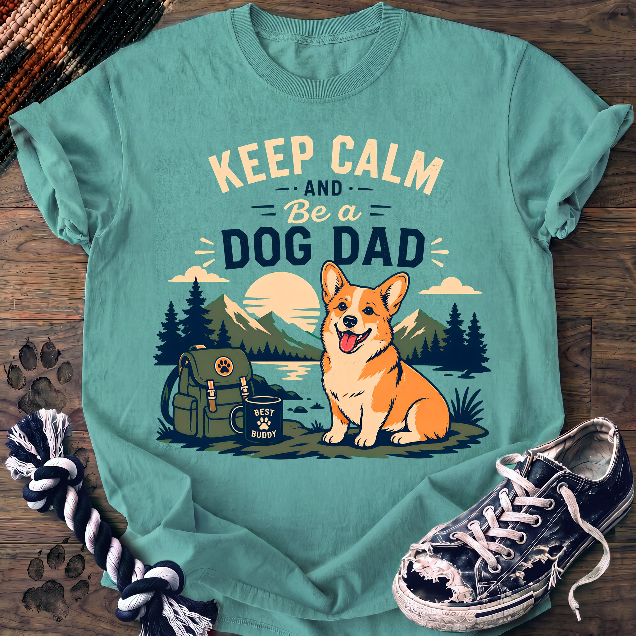 PAWSSION CLUB t-shirt in ChalkyMint color - SKU PC-0153
