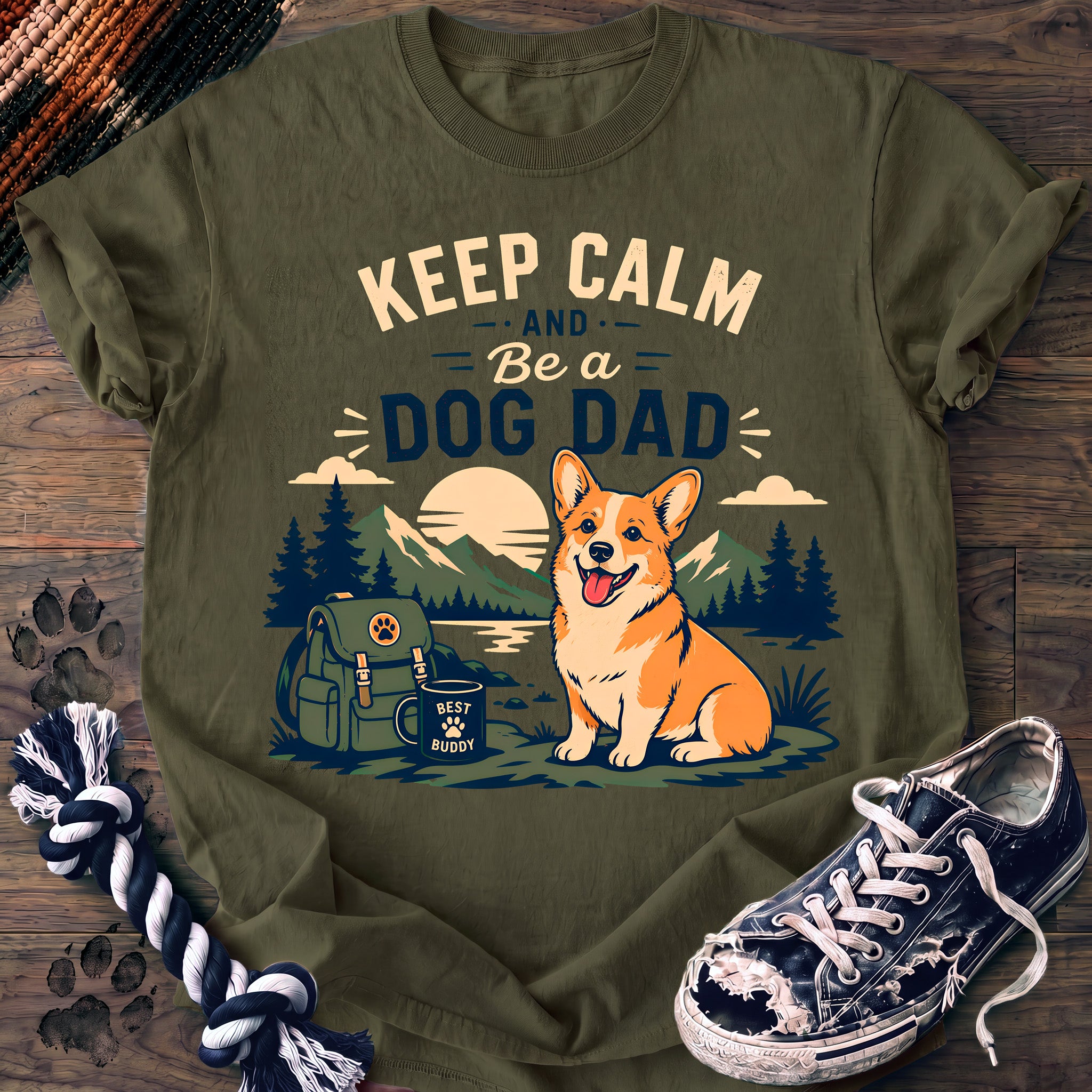 PAWSSION CLUB t-shirt in Moss color - SKU PC-0153