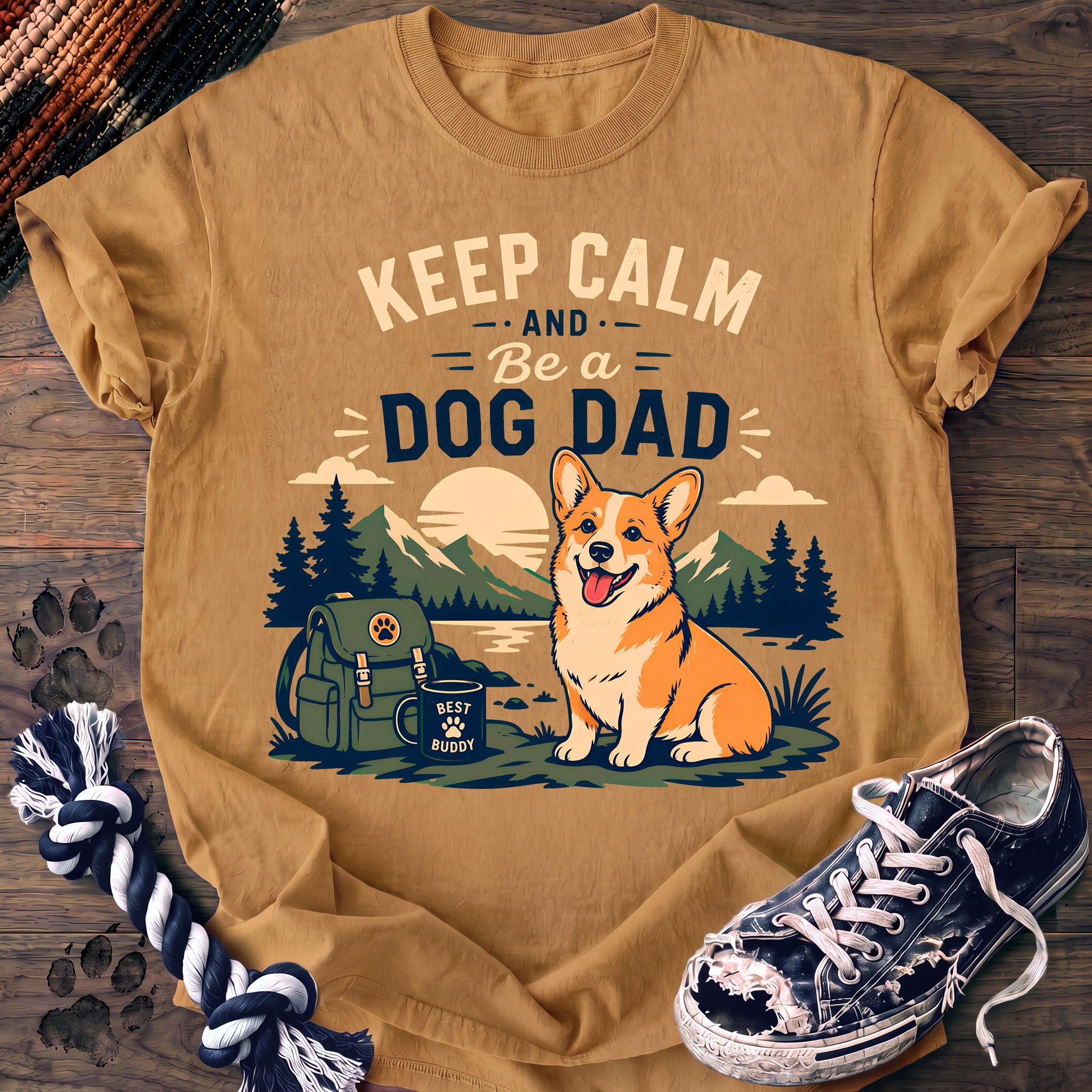 PAWSSION CLUB t-shirt in Mustard color - SKU PC-0153