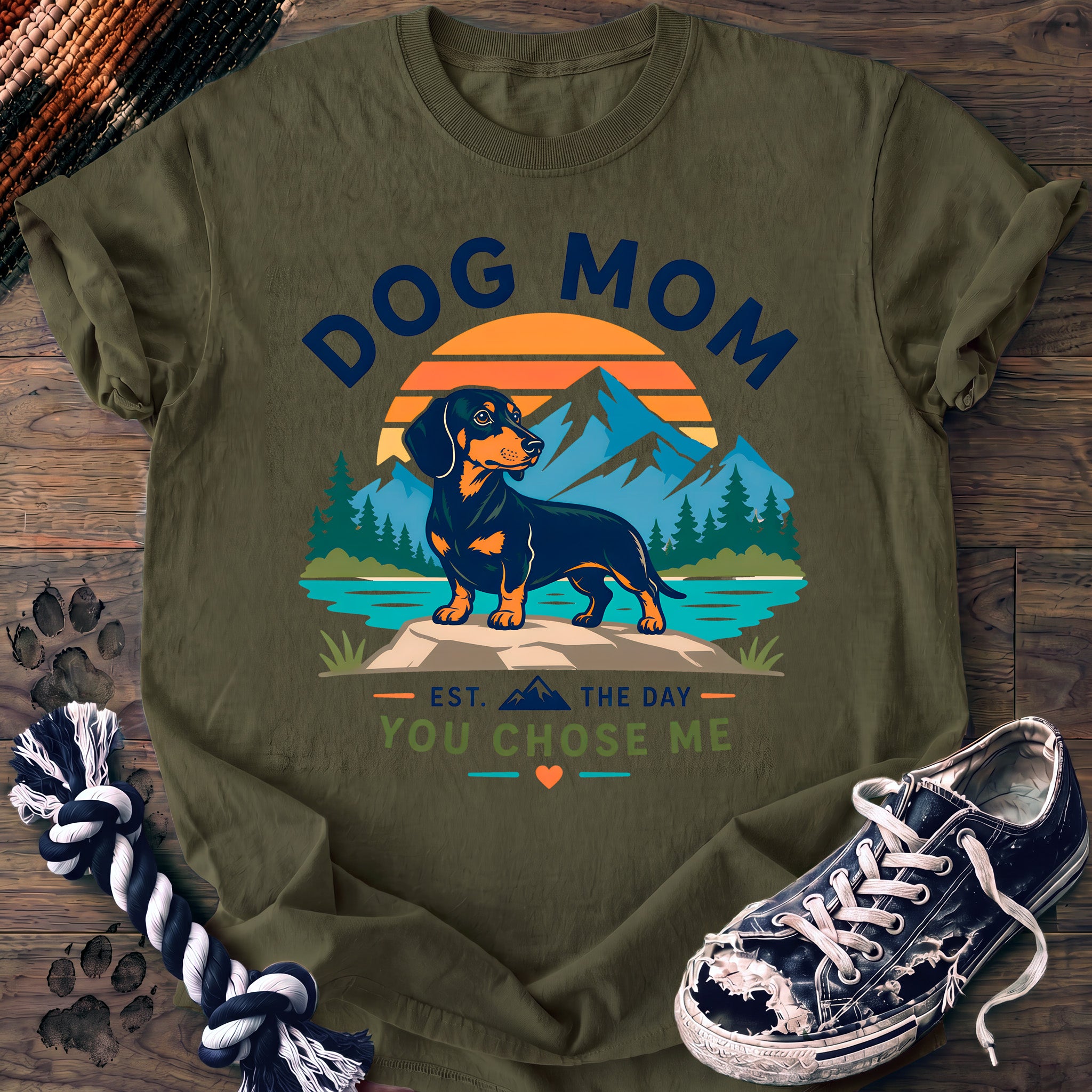 PAWSSION CLUB t-shirt in Moss color - SKU PC-0157