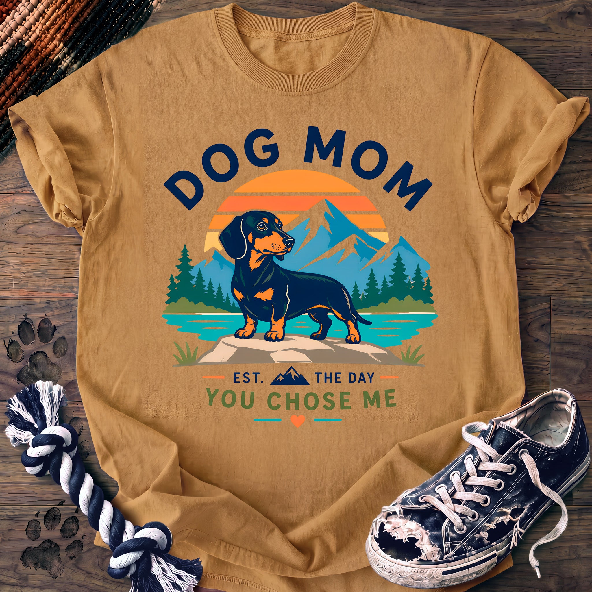 PAWSSION CLUB t-shirt in Mustard color - SKU PC-0157