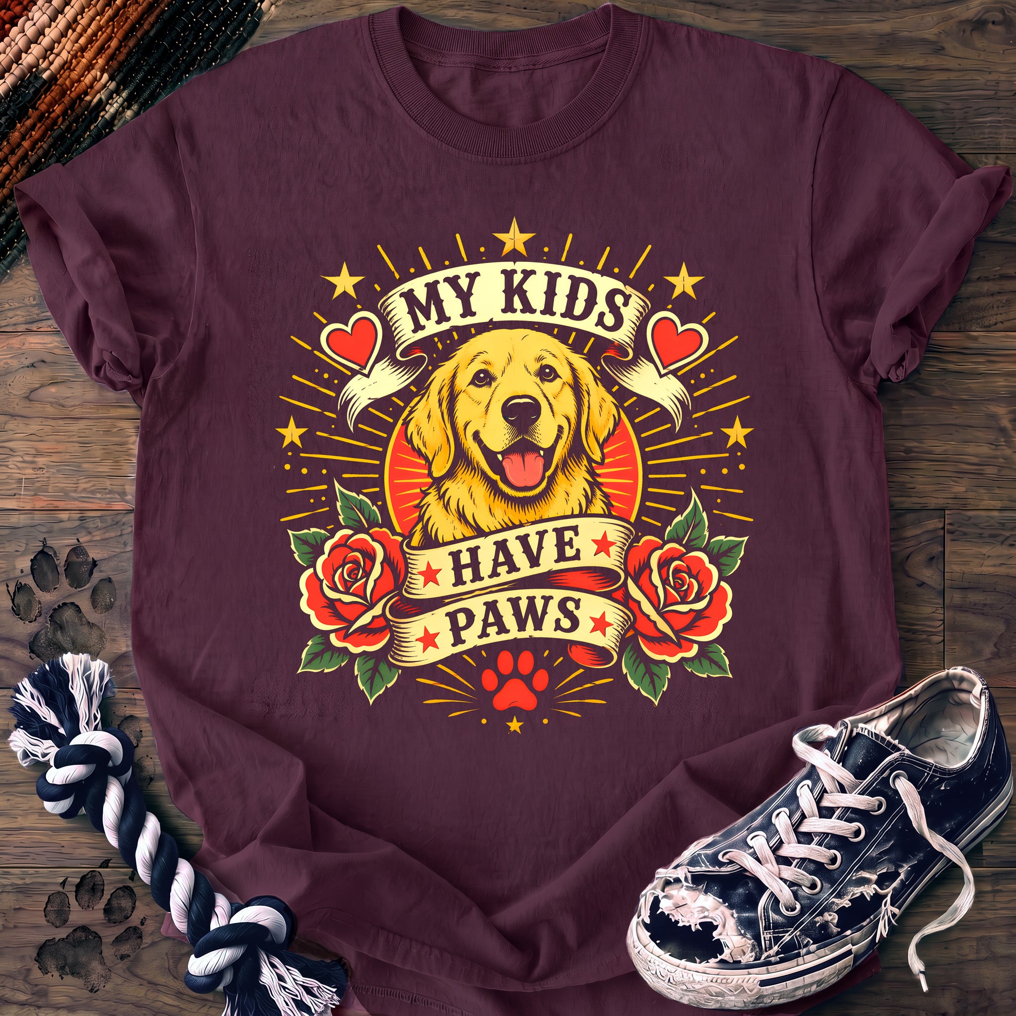 PAWSSION CLUB t-shirt in Berry color - SKU PC-0159