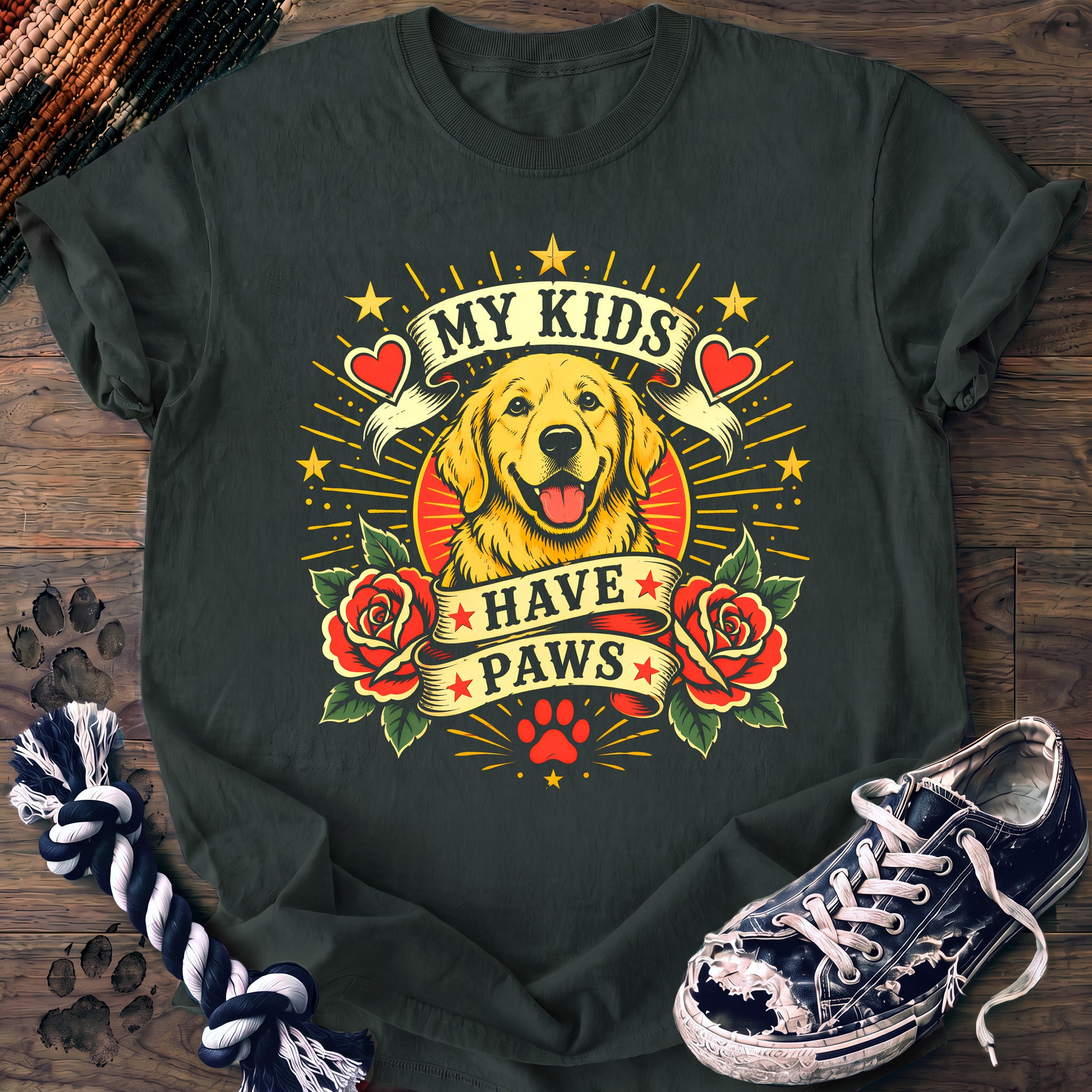 PAWSSION CLUB t-shirt in BlueSpruce color - SKU PC-0159