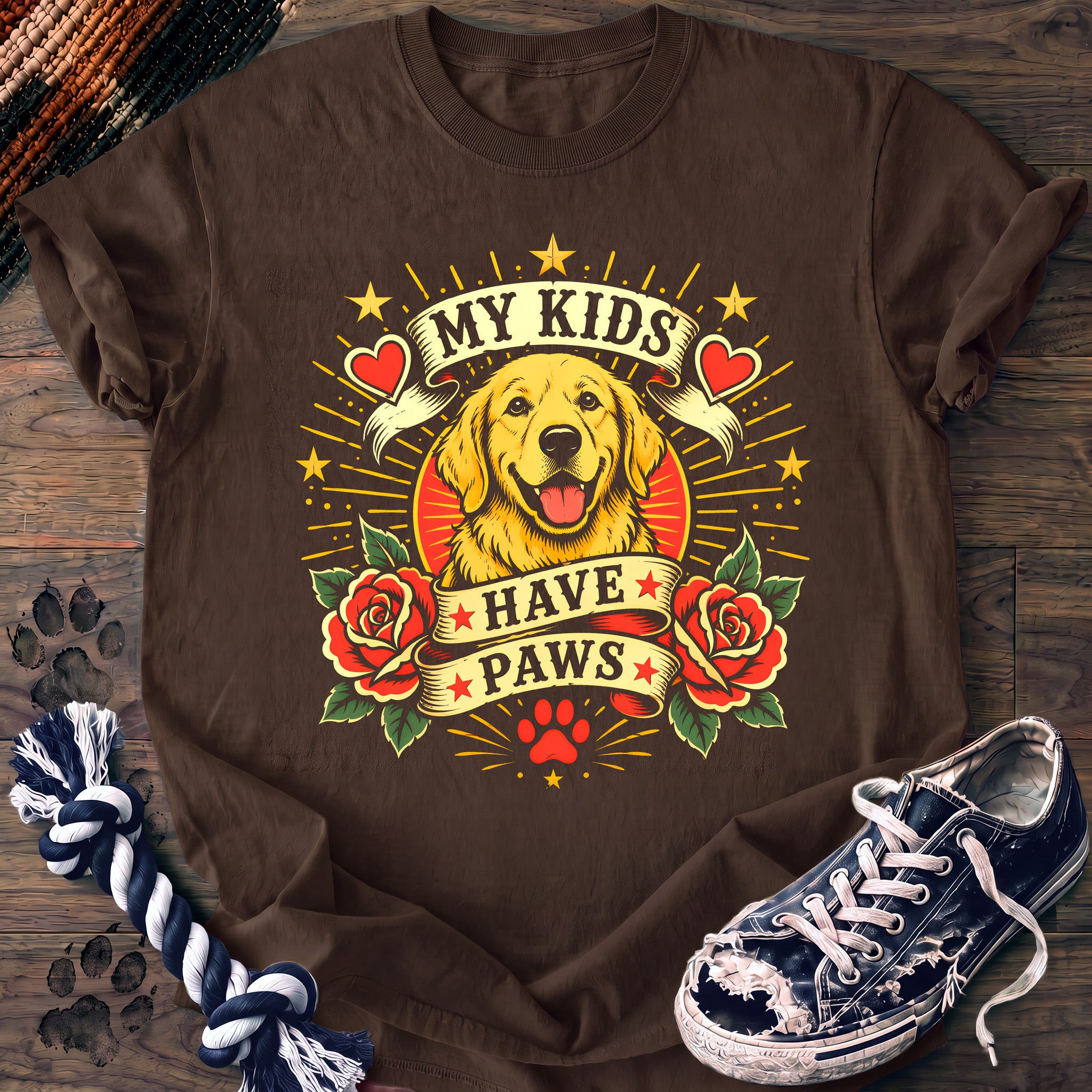 PAWSSION CLUB t-shirt in Espresso color - SKU PC-0159