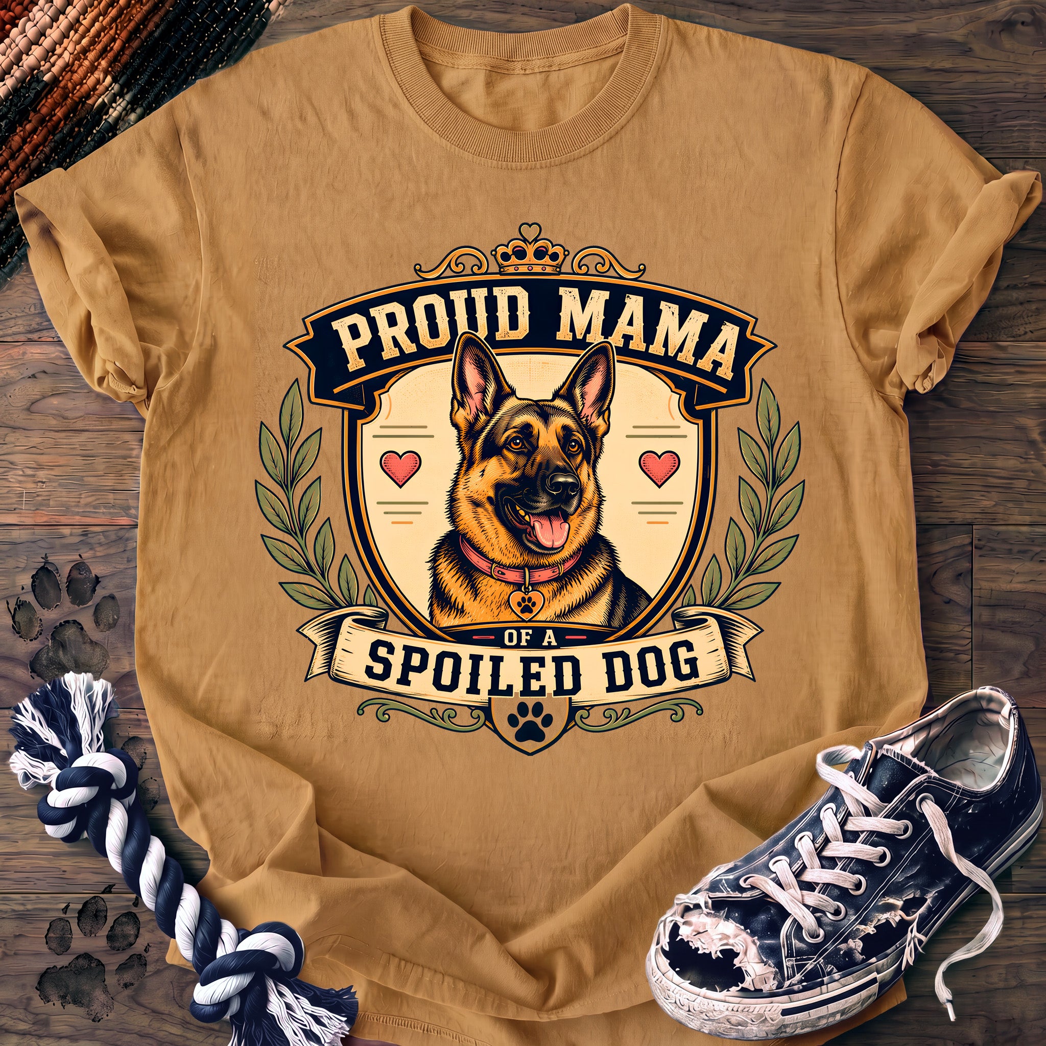 PAWSSION CLUB t-shirt in Mustard color - SKU PC-0160