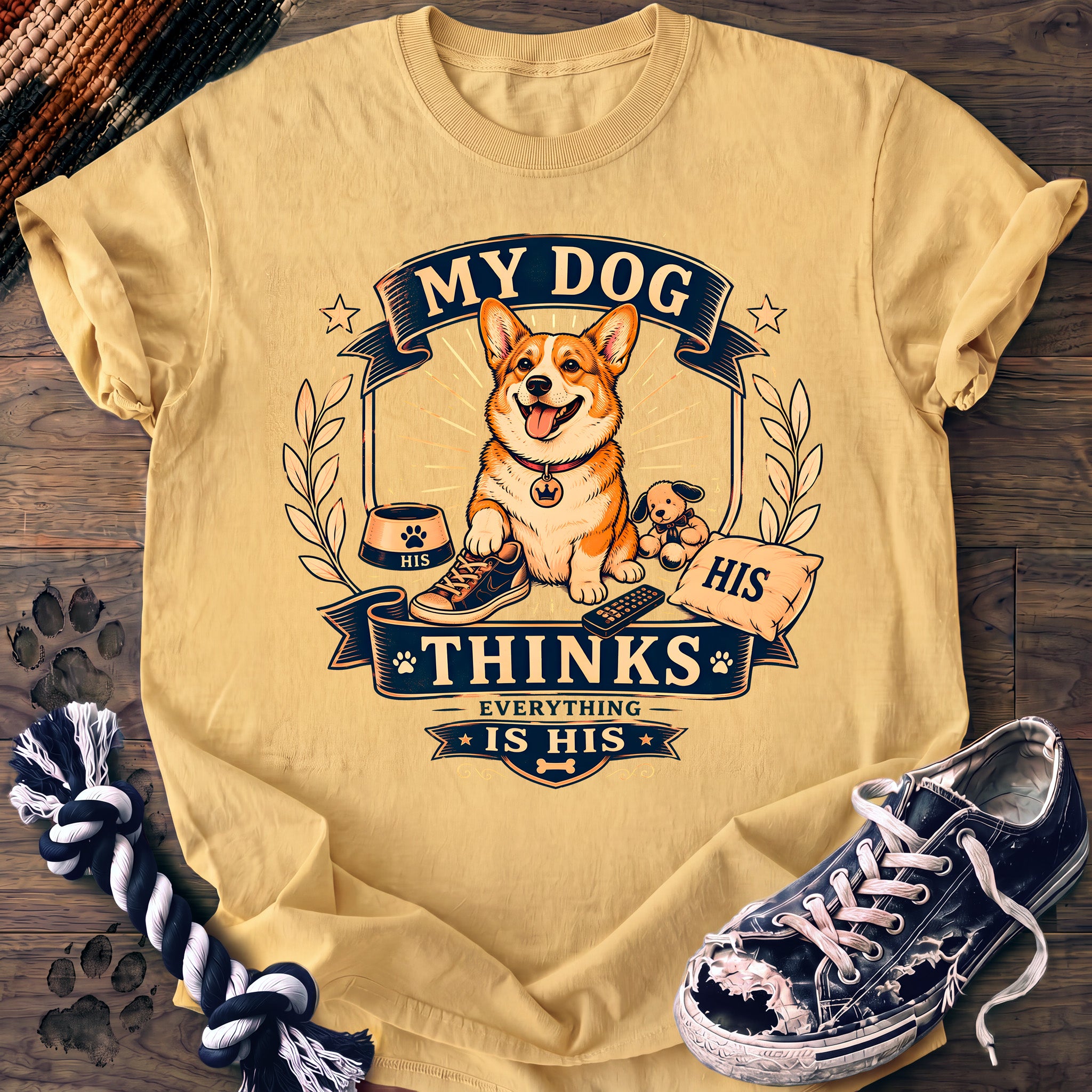 PAWSSION CLUB t-shirt in Butter color - SKU PC-0163
