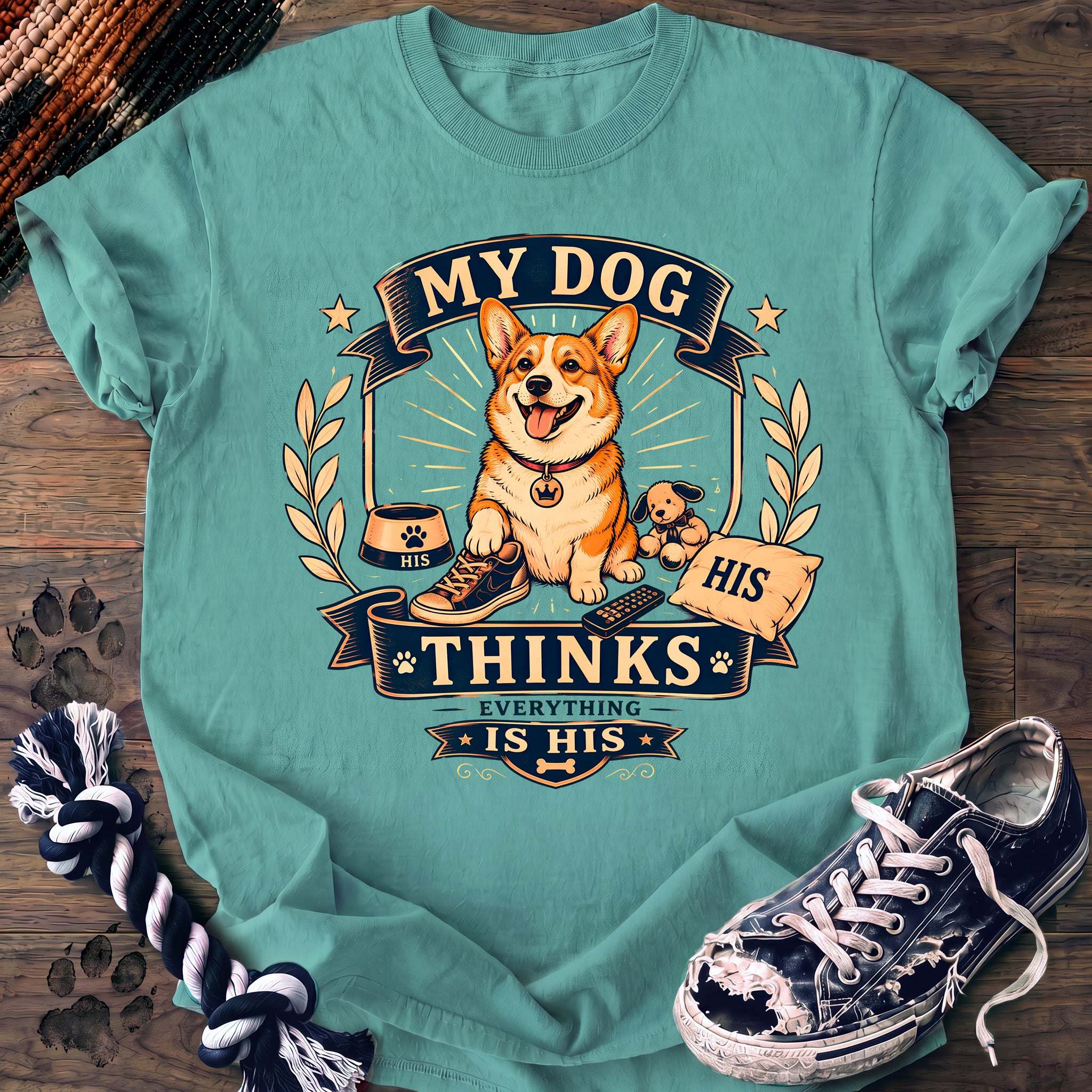 PAWSSION CLUB t-shirt in ChalkyMint color - SKU PC-0163