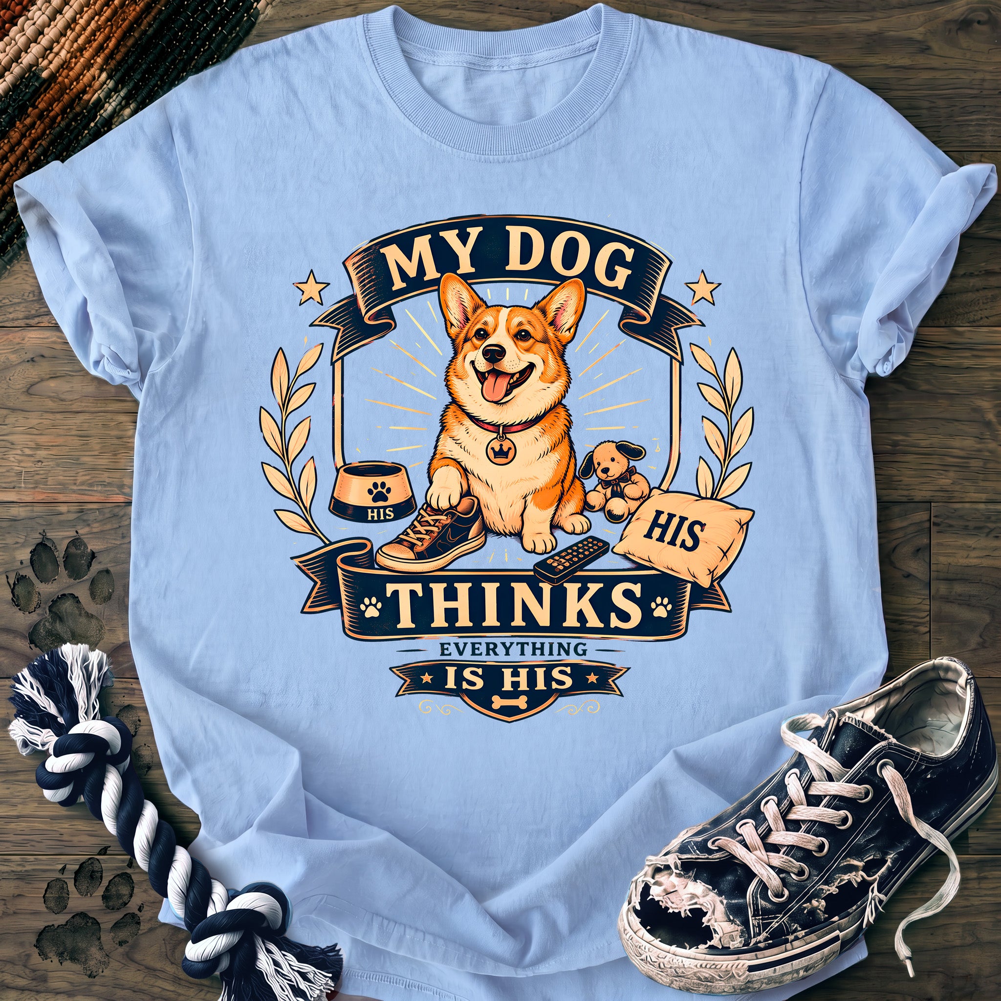 PAWSSION CLUB t-shirt in Chambray color - SKU PC-0163