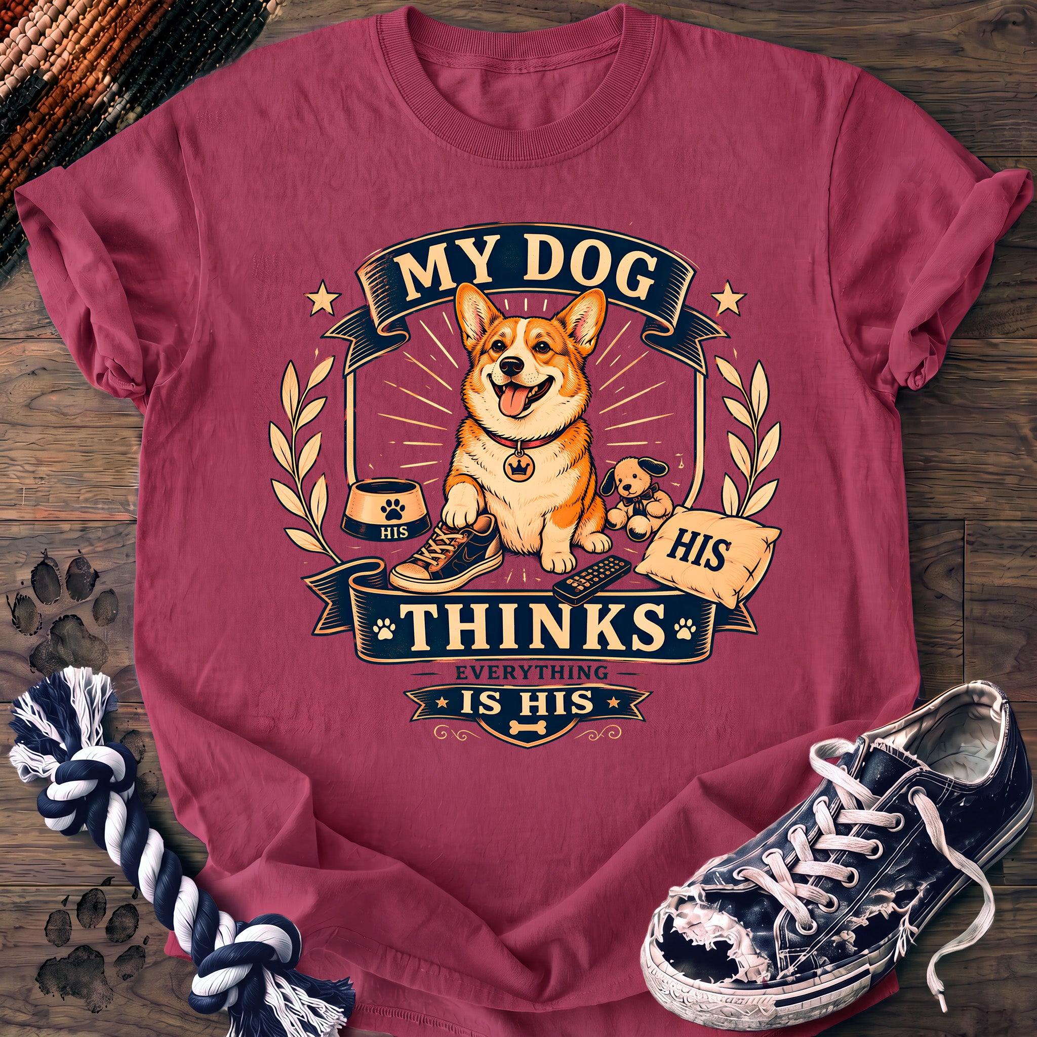 PAWSSION CLUB t-shirt in Crunchberry color - SKU PC-0163