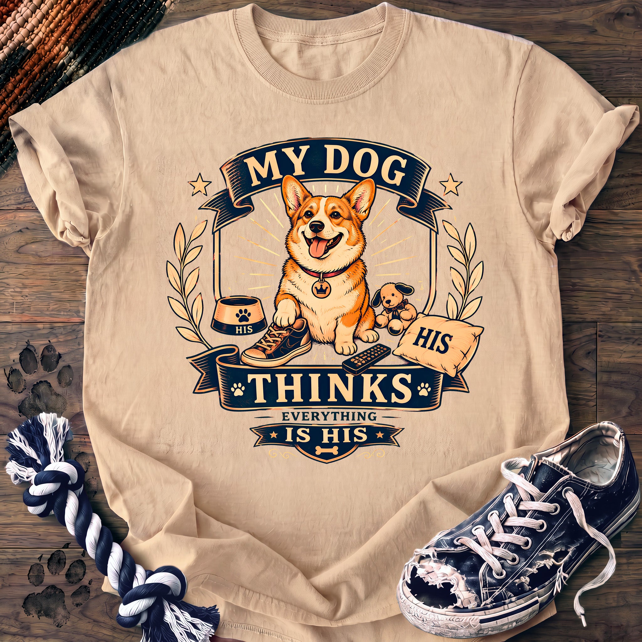 PAWSSION CLUB t-shirt in Ivory color - SKU PC-0163