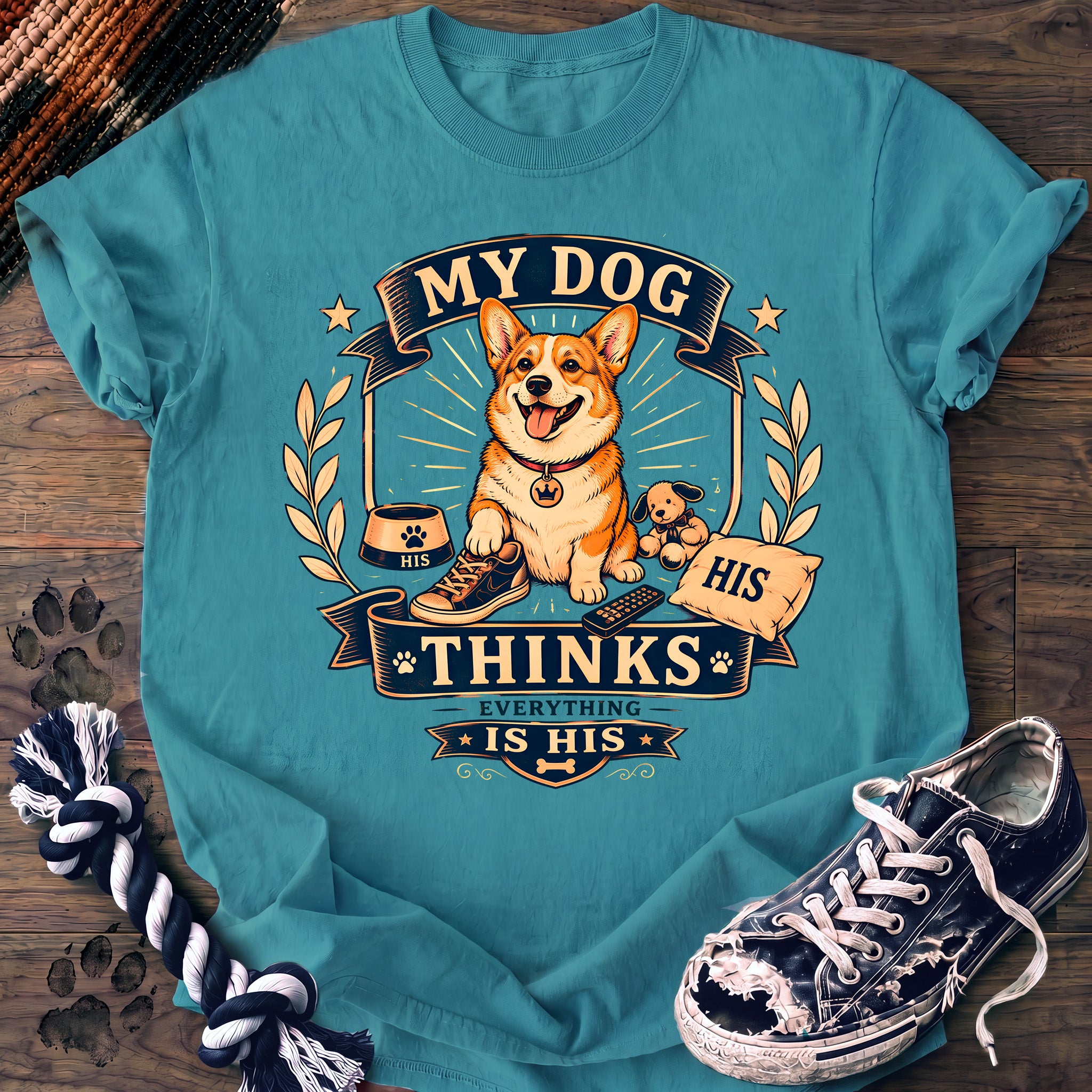 PAWSSION CLUB t-shirt in LagoonBlue color - SKU PC-0163