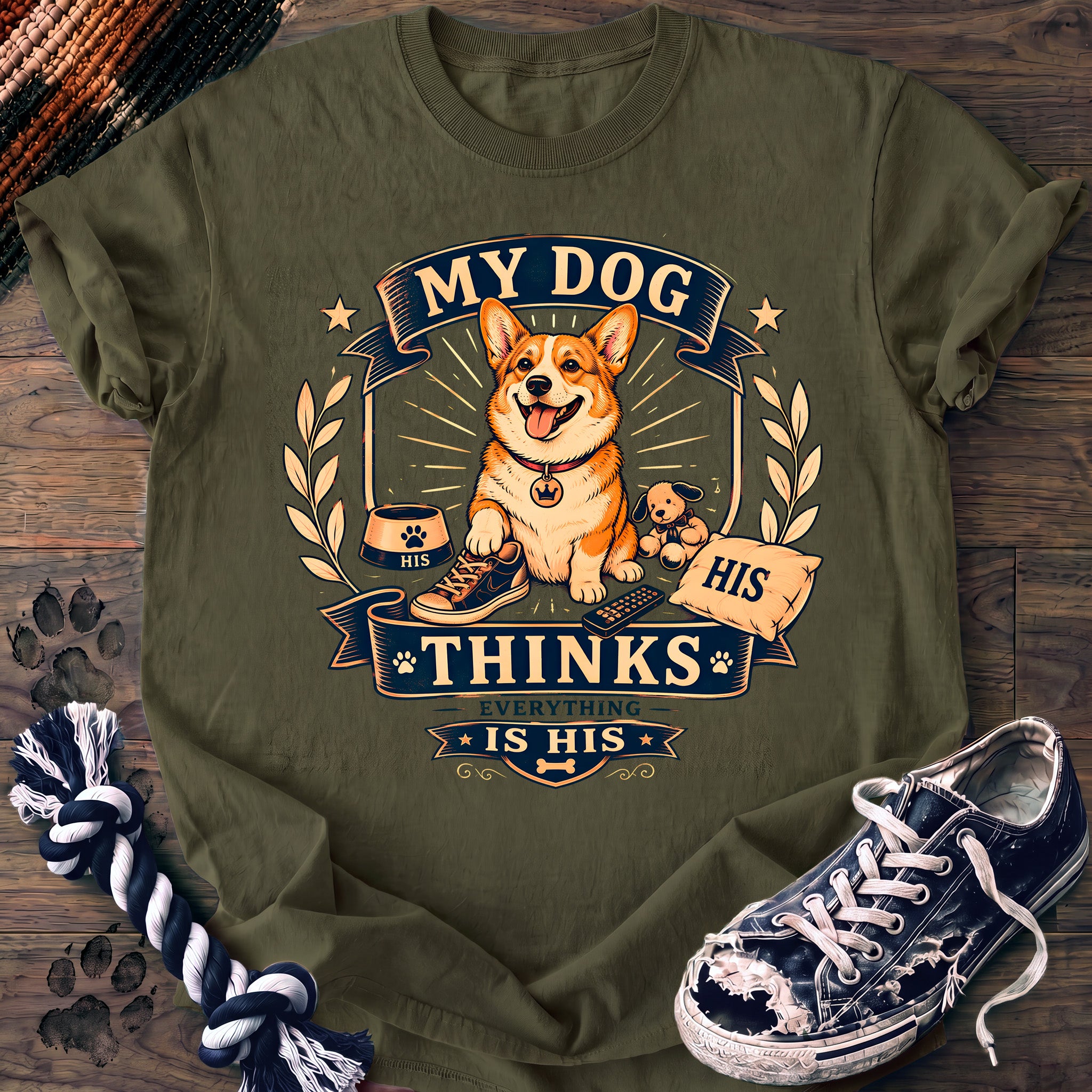 PAWSSION CLUB t-shirt in Moss color - SKU PC-0163