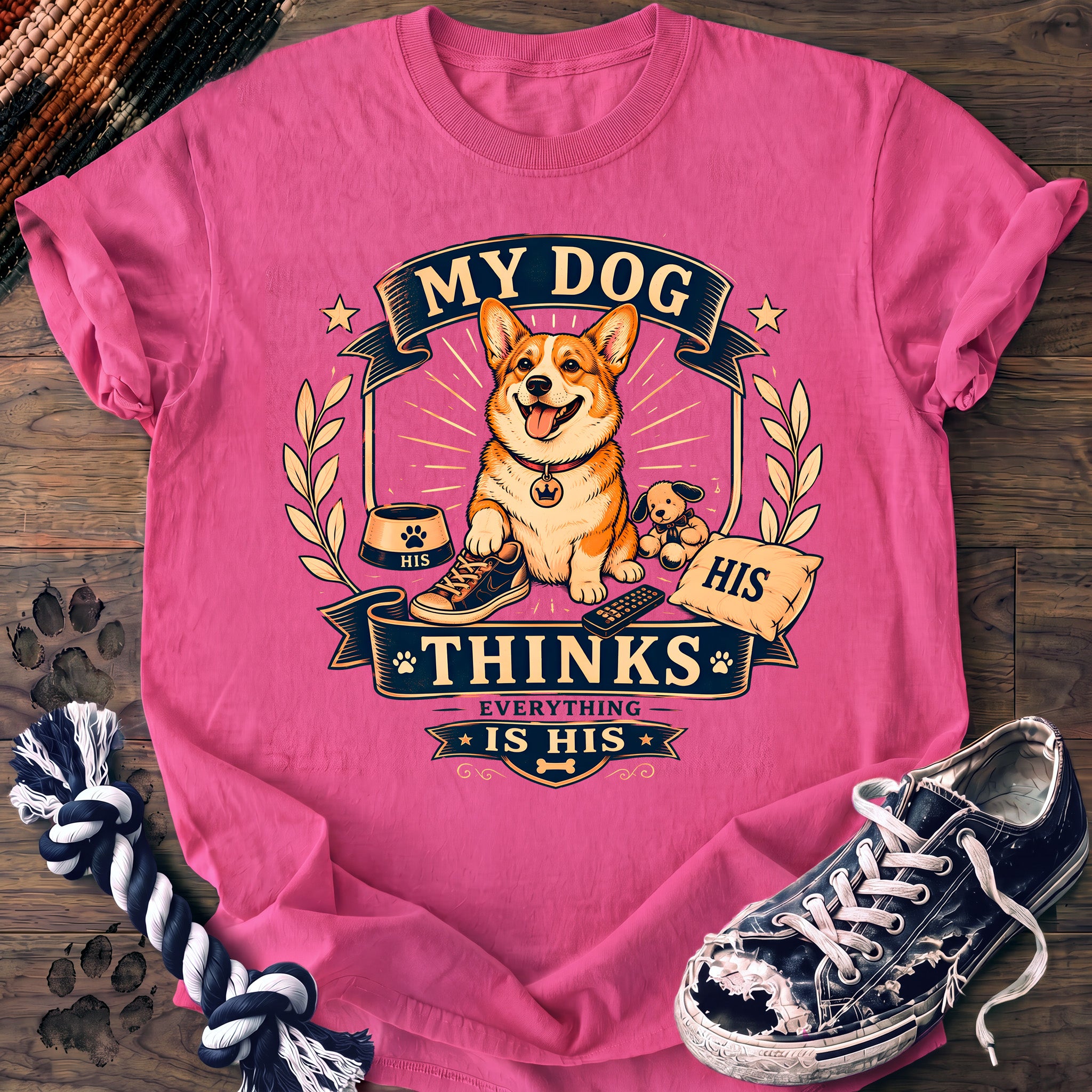 PAWSSION CLUB t-shirt in NeonPink color - SKU PC-0163