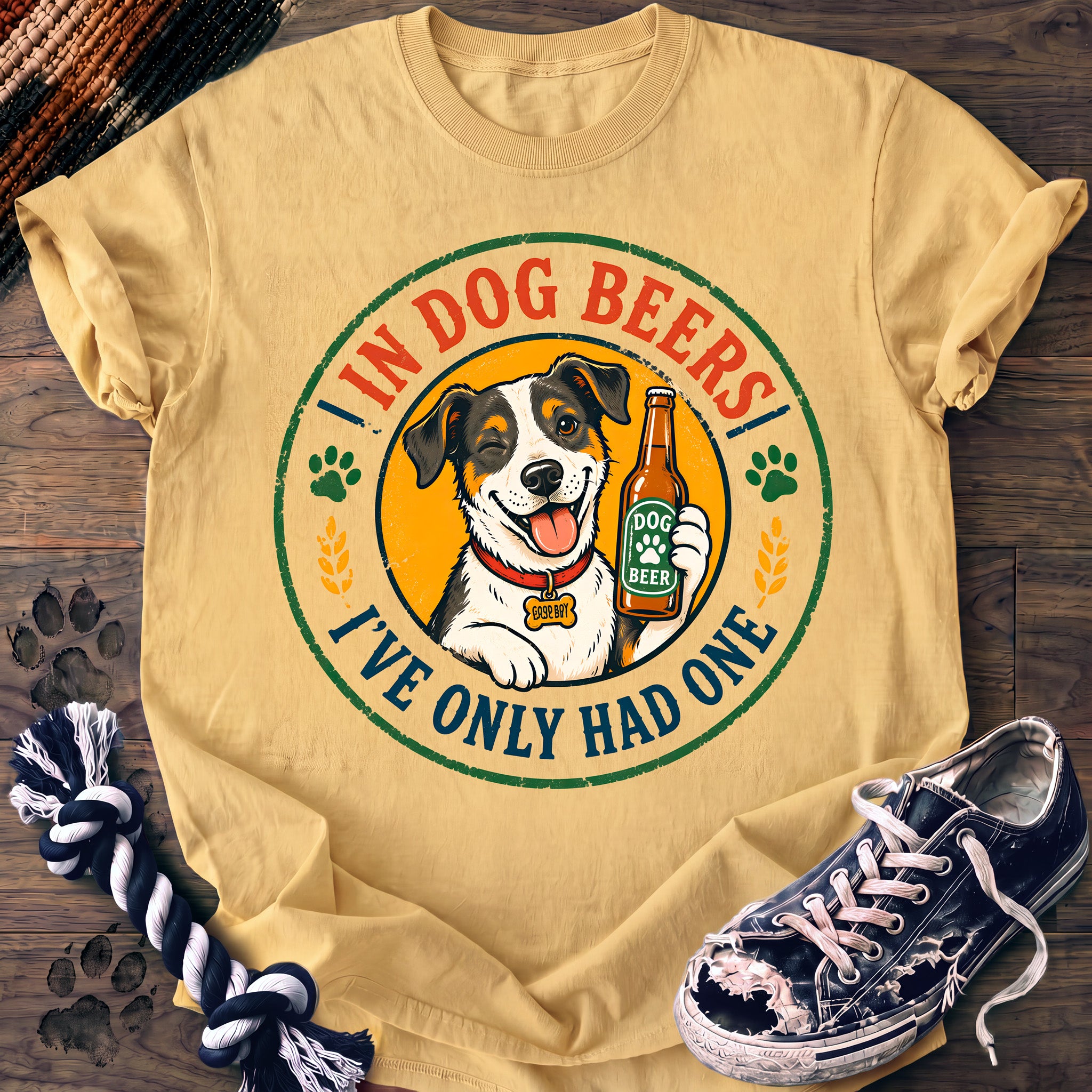 PAWSSION CLUB t-shirt in Butter color - SKU PC-0164