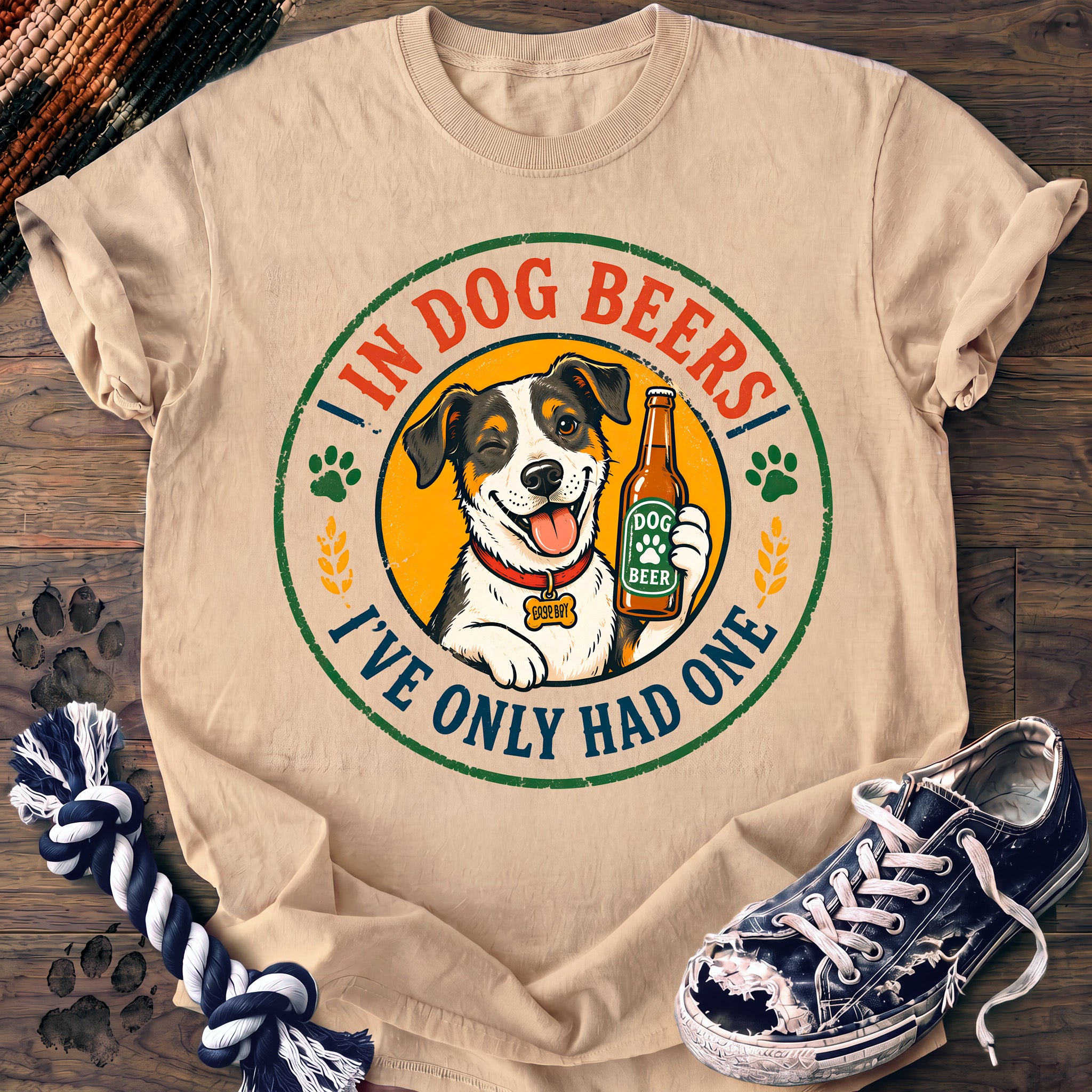 PAWSSION CLUB t-shirt in Ivory color - SKU PC-0164