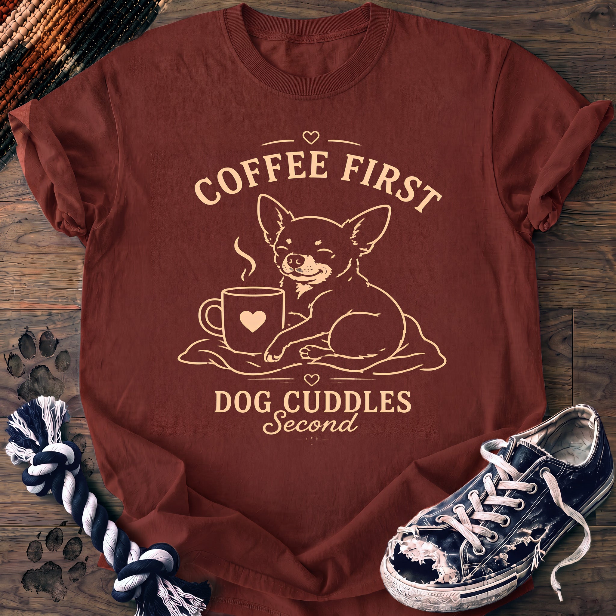 PAWSSION CLUB t-shirt in Brick color - SKU PC-0165