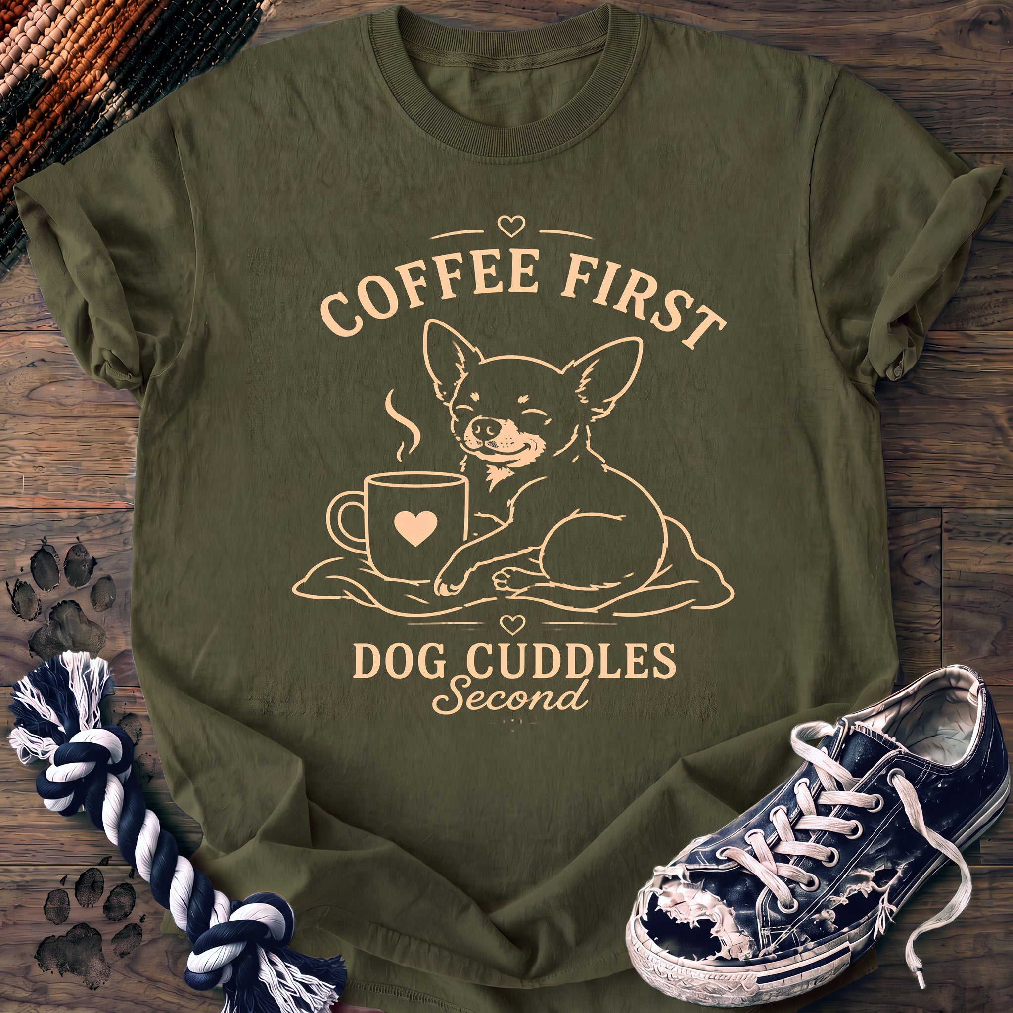 PAWSSION CLUB t-shirt in Moss color - SKU PC-0165