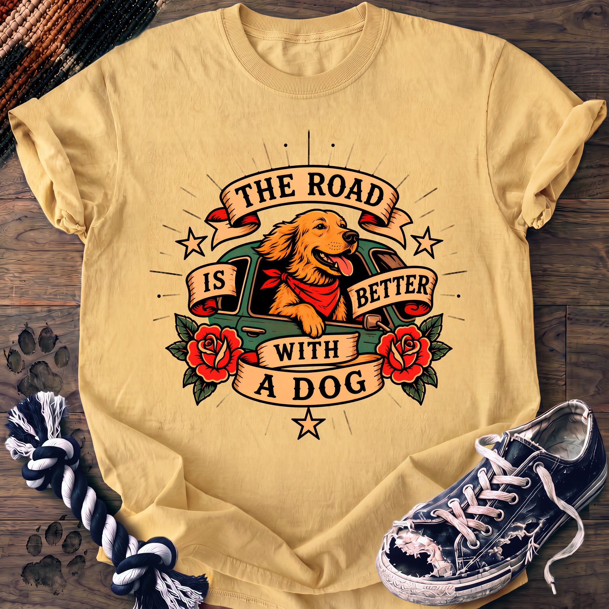 PAWSSION CLUB t-shirt in Butter color - SKU PC-0166
