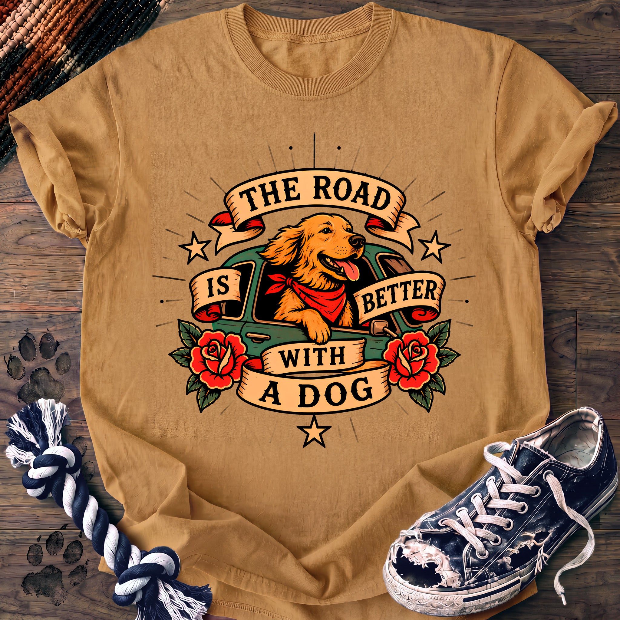 PAWSSION CLUB t-shirt in Mustard color - SKU PC-0166
