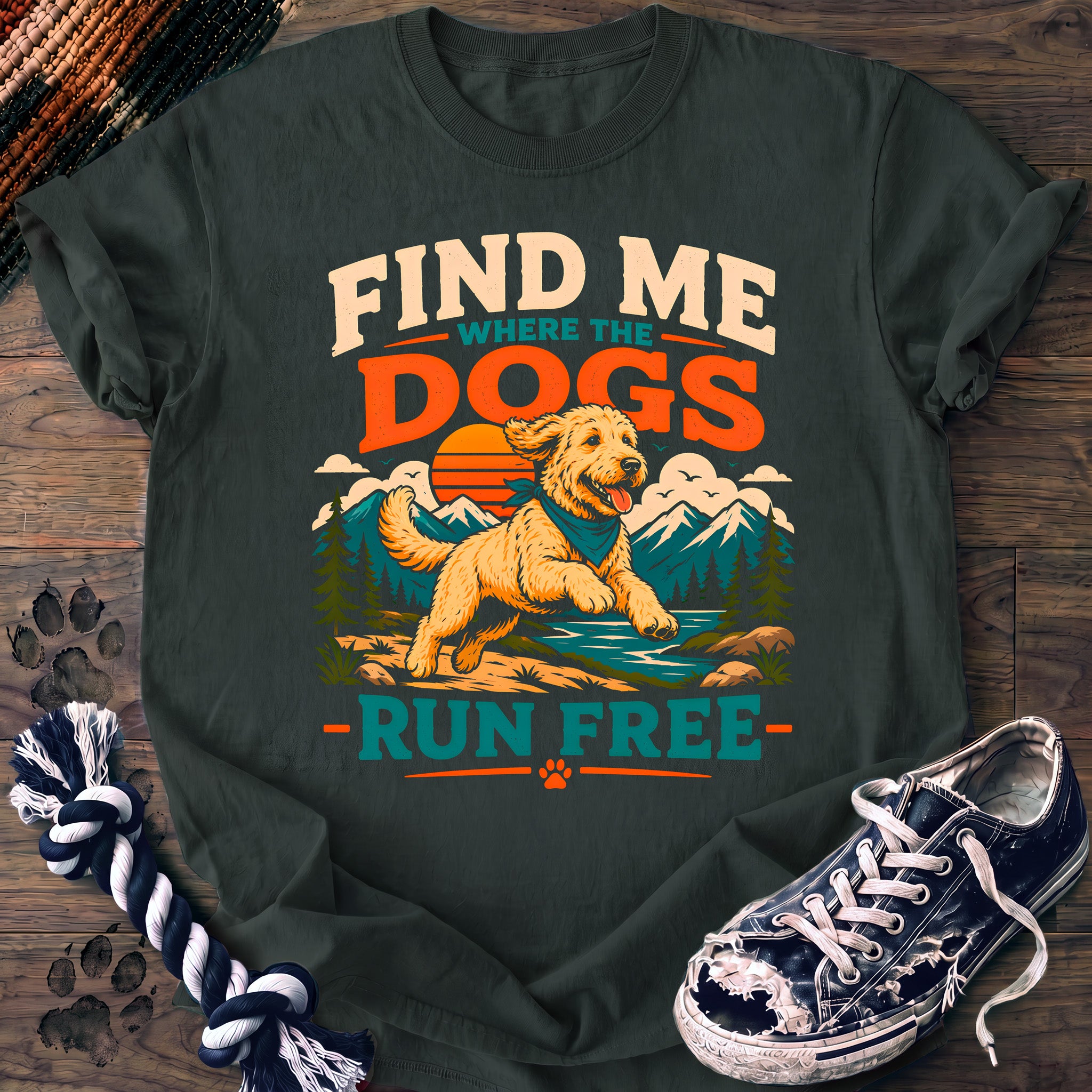 PAWSSION CLUB t-shirt in BlueSpruce color - SKU PC-0167