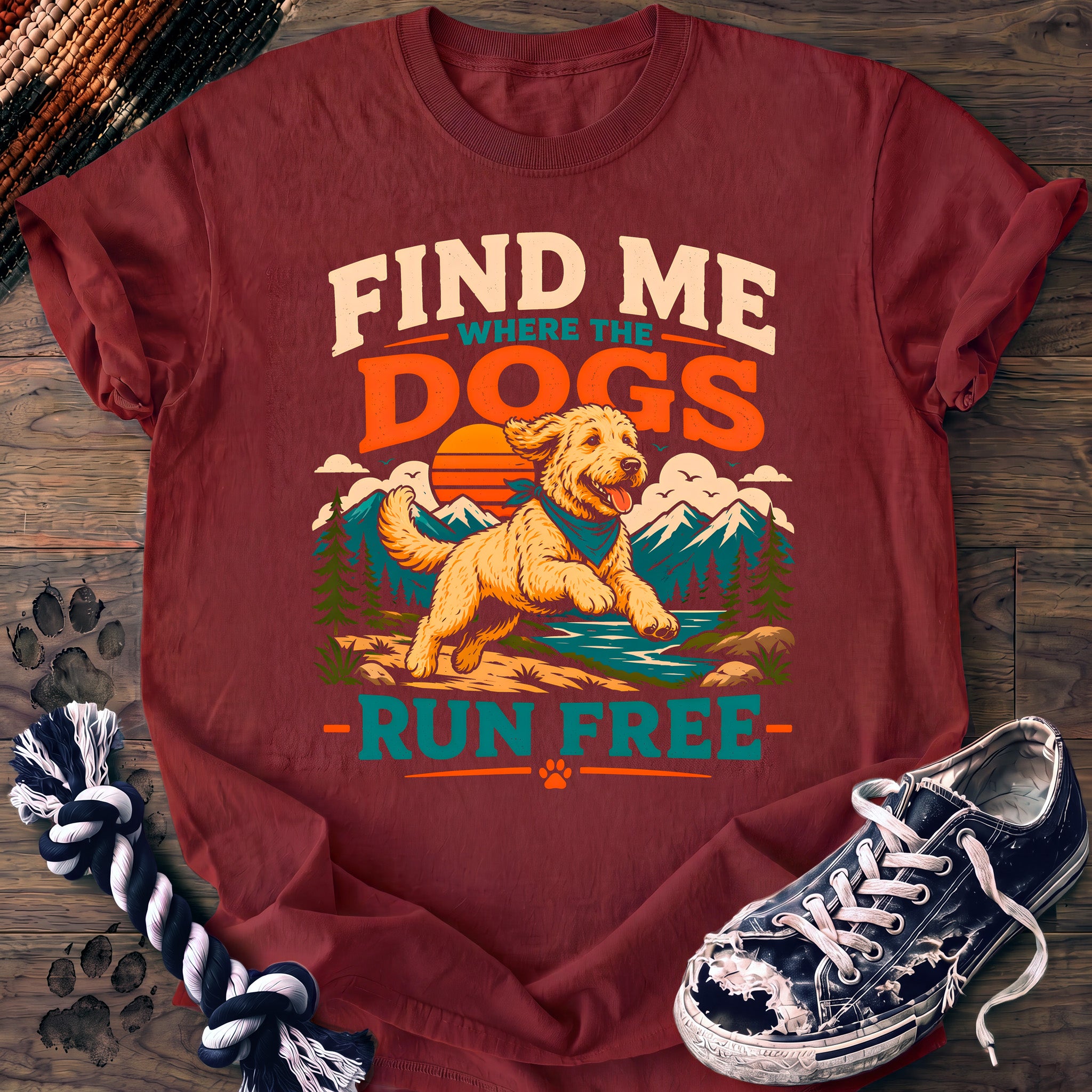 PAWSSION CLUB t-shirt in Chili color - SKU PC-0167