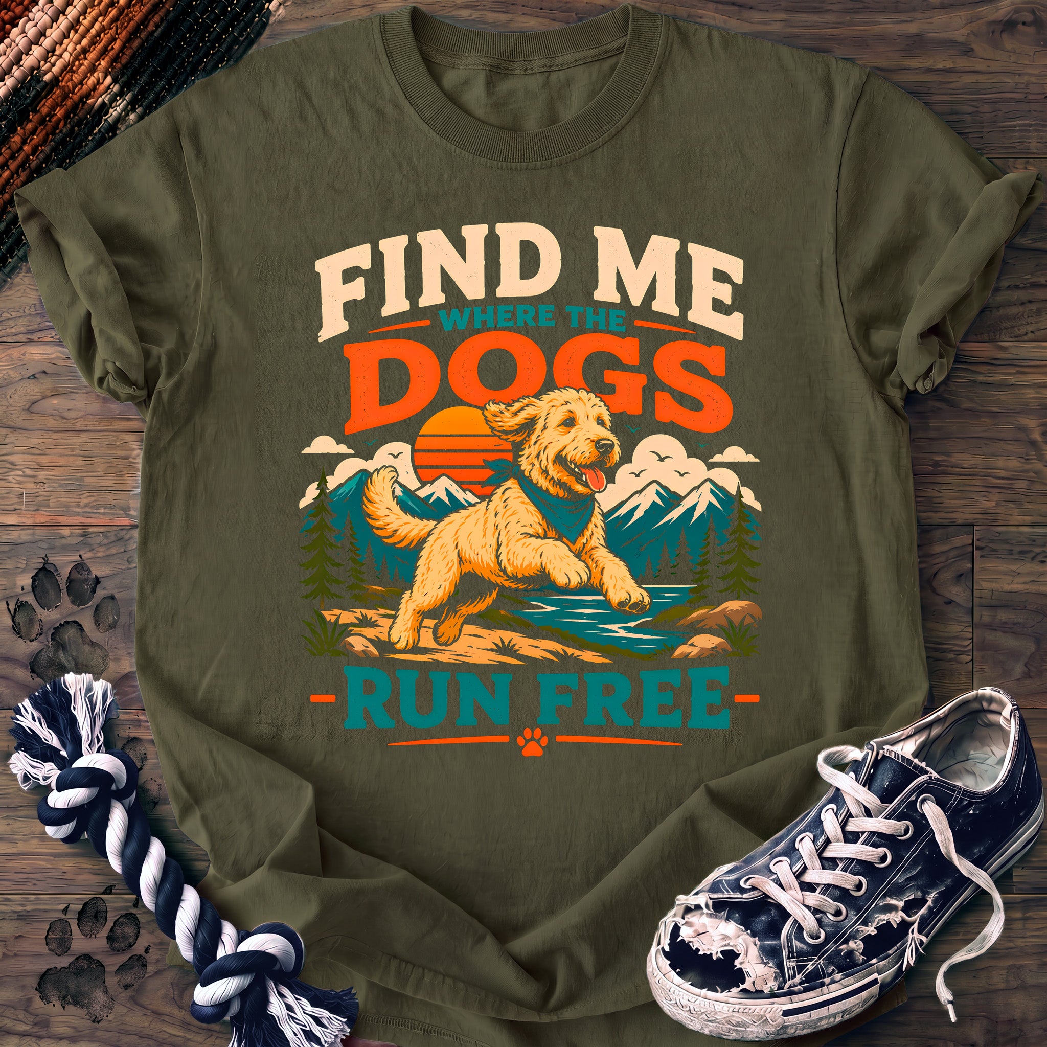 PAWSSION CLUB t-shirt in Moss color - SKU PC-0167