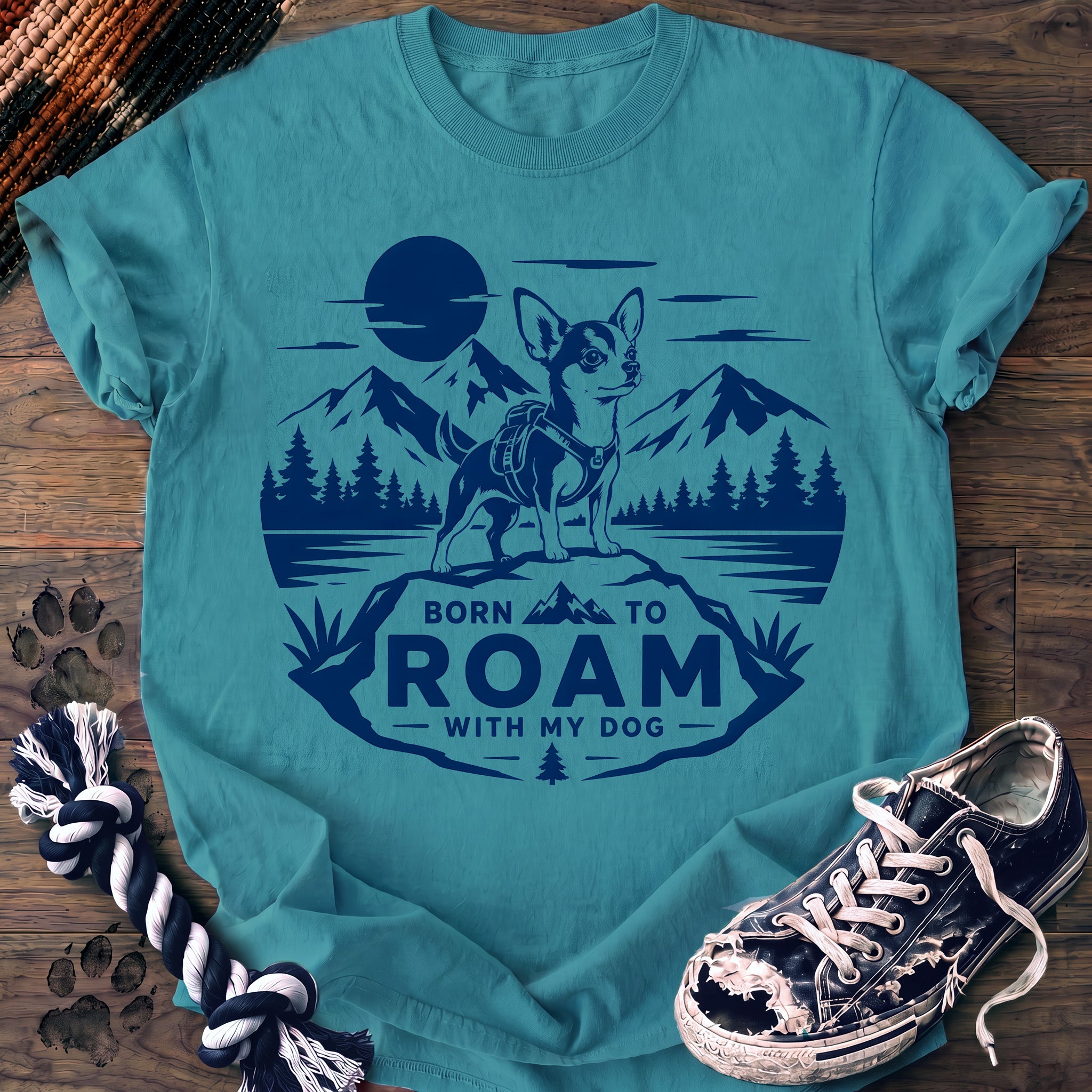 PAWSSION CLUB t-shirt in LagoonBlue color - SKU PC-0168