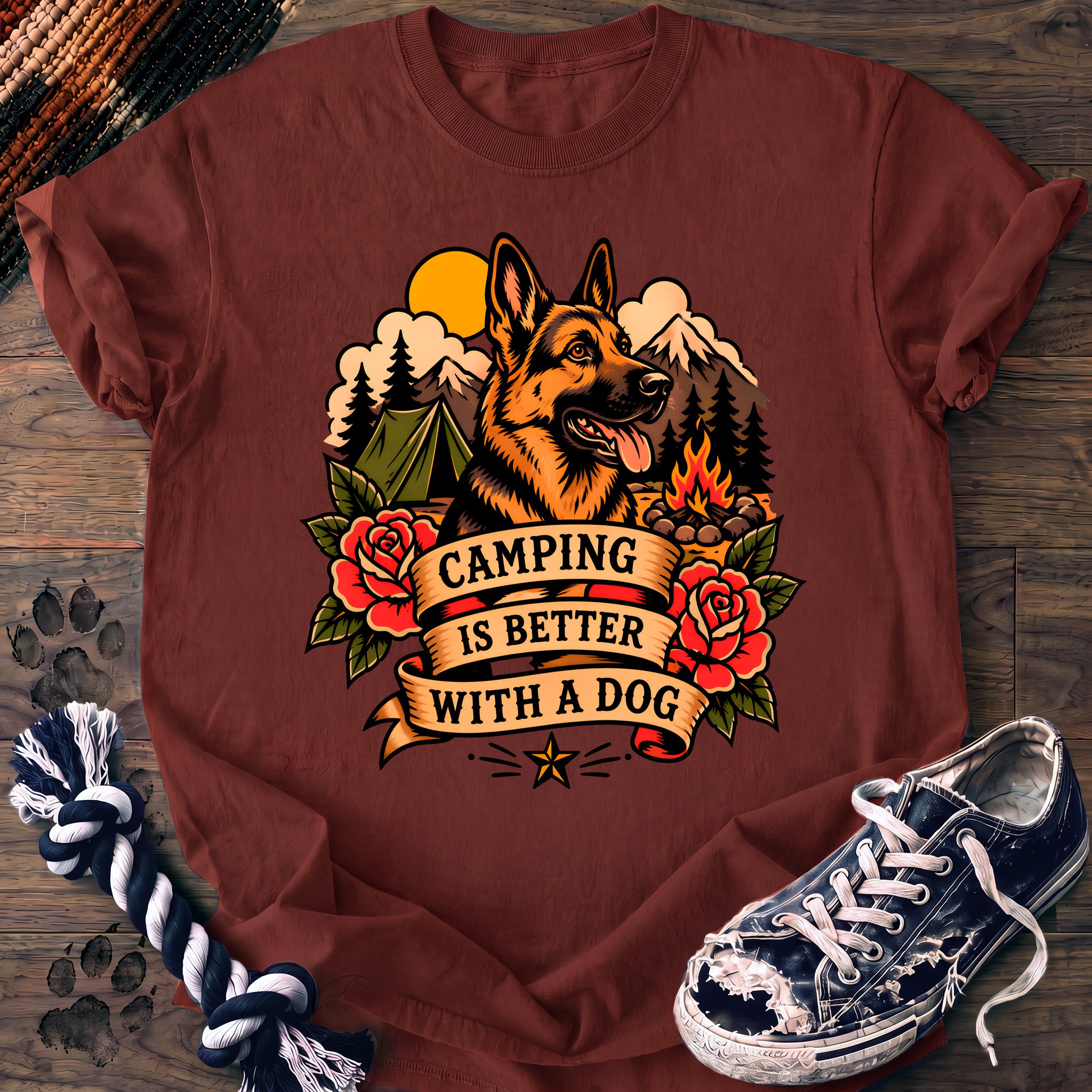 PAWSSION CLUB t-shirt in Brick color - SKU PC-0169