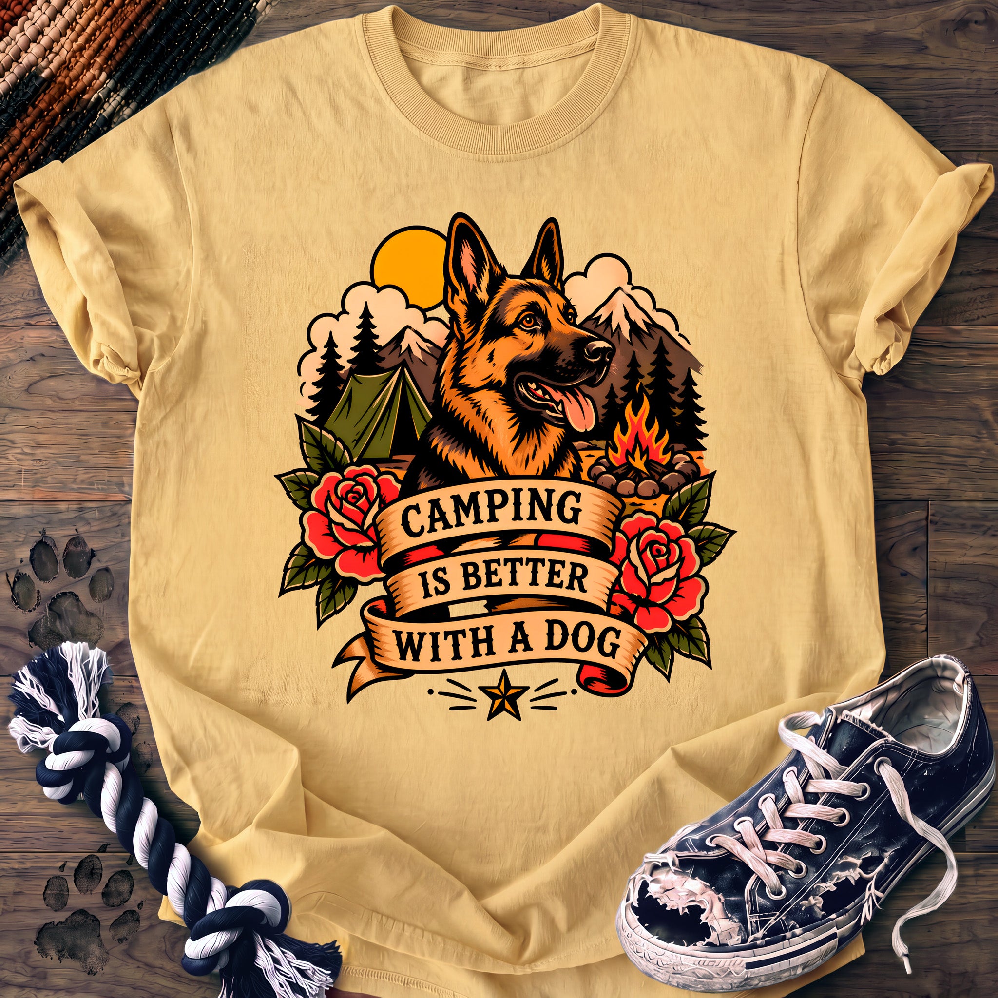 PAWSSION CLUB t-shirt in Butter color - SKU PC-0169