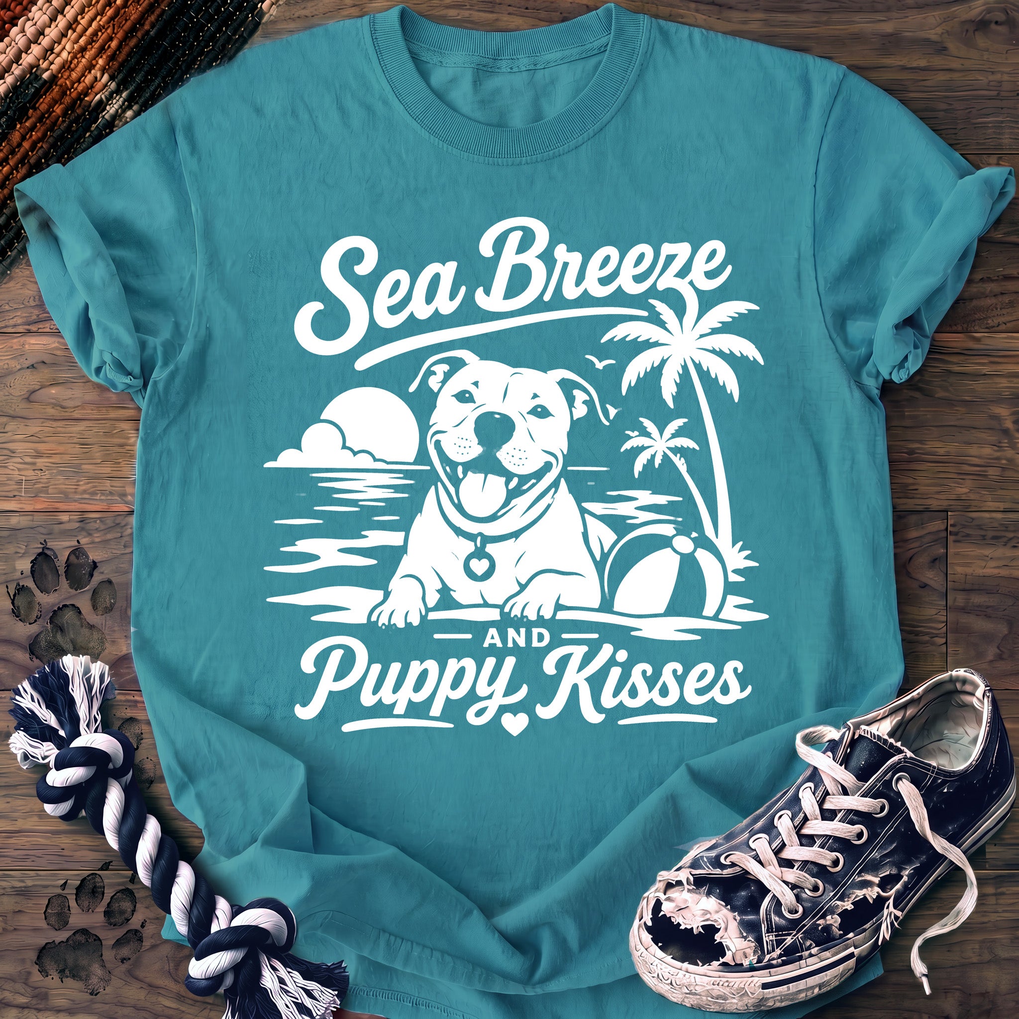 PAWSSION CLUB t-shirt in LagoonBlue color - SKU PC-0174