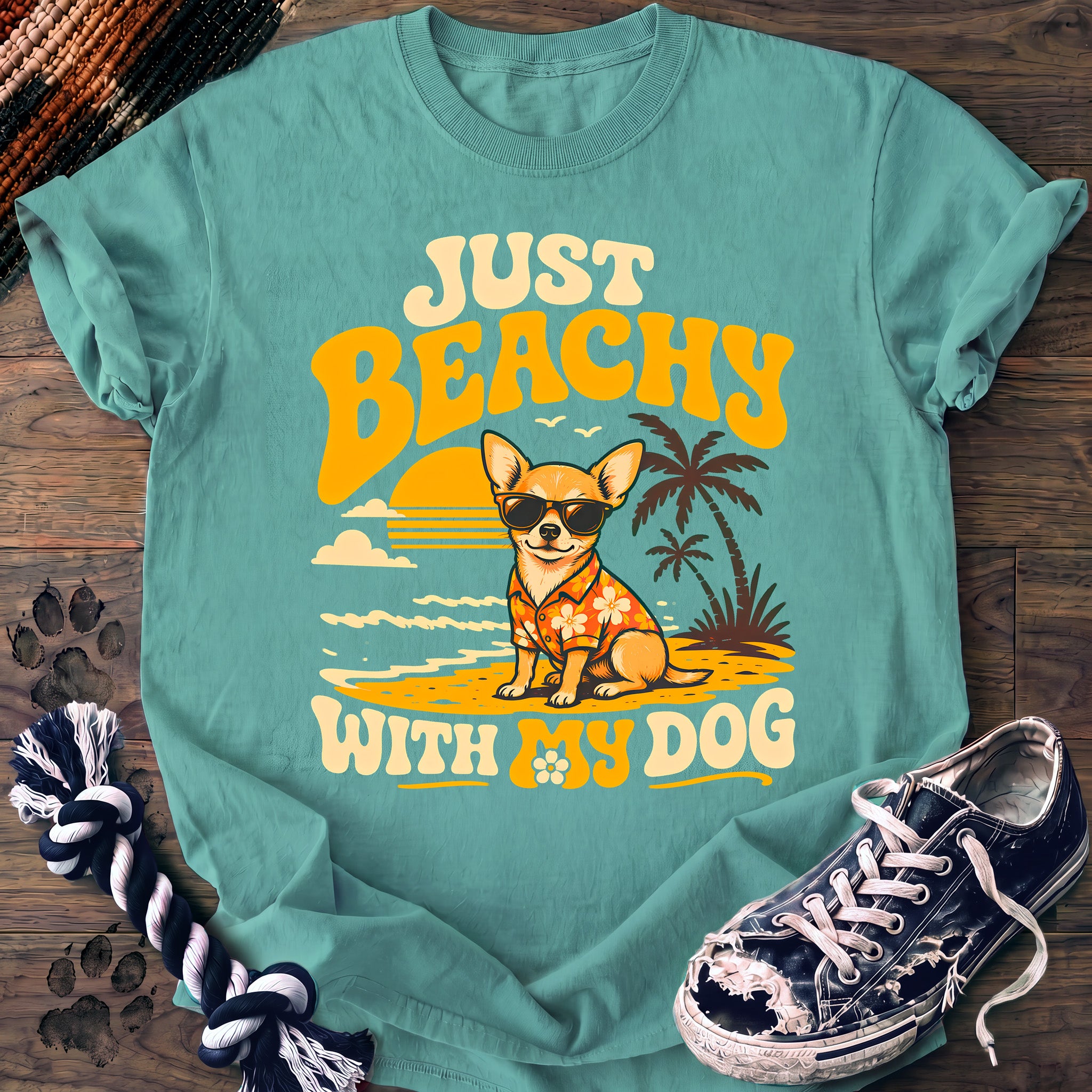 PAWSSION CLUB t-shirt in ChalkyMint color - SKU PC-0175