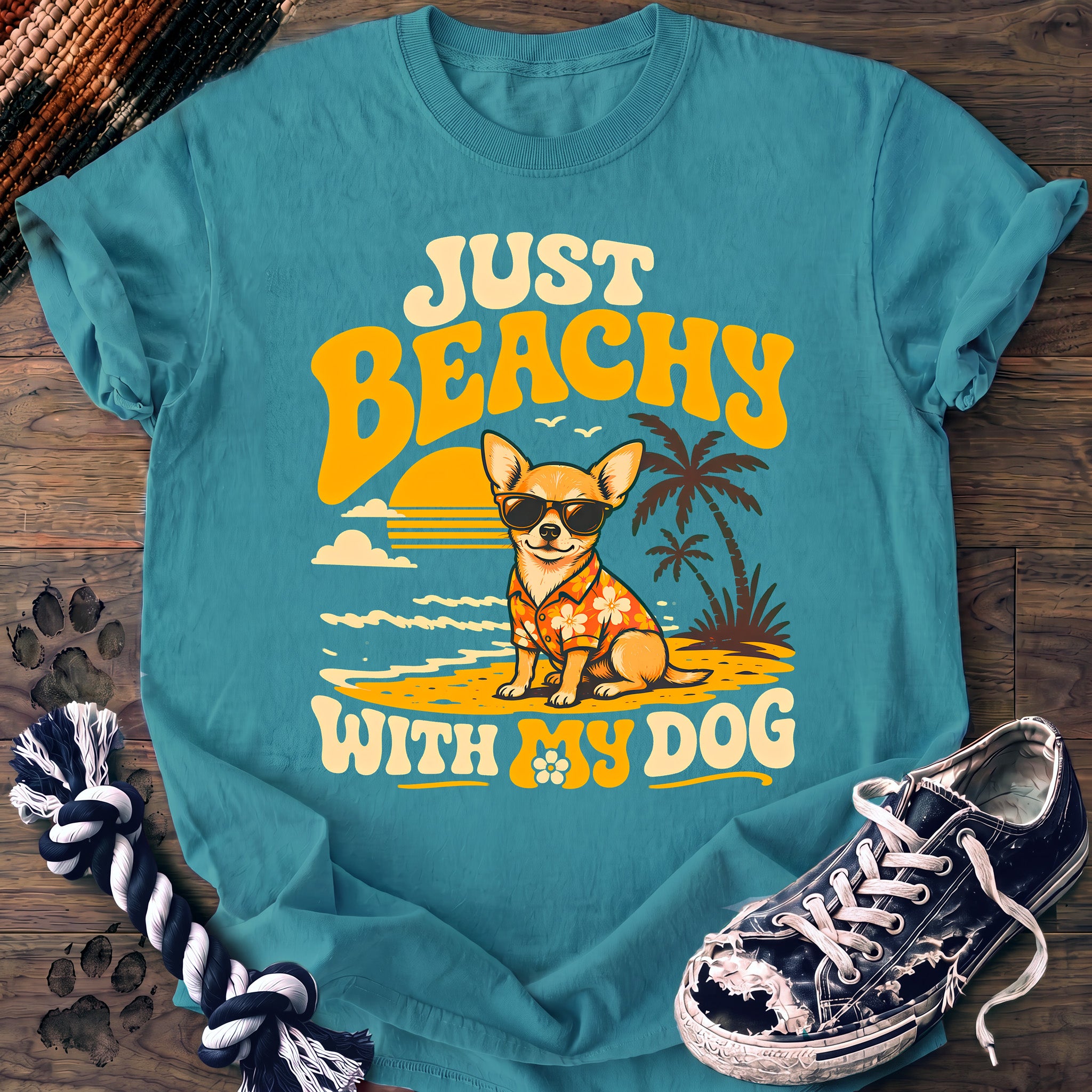 PAWSSION CLUB t-shirt in LagoonBlue color - SKU PC-0175