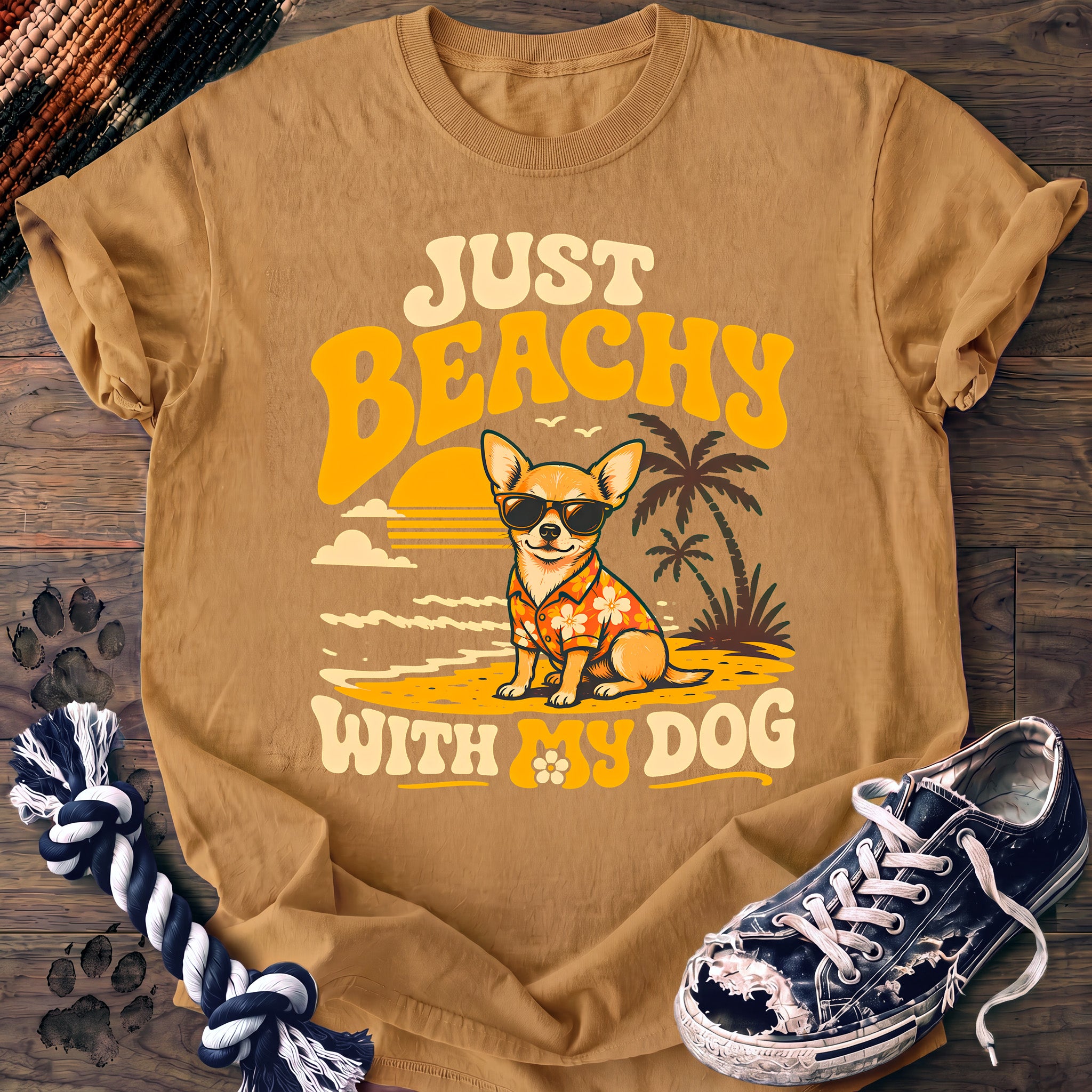 PAWSSION CLUB t-shirt in Mustard color - SKU PC-0175