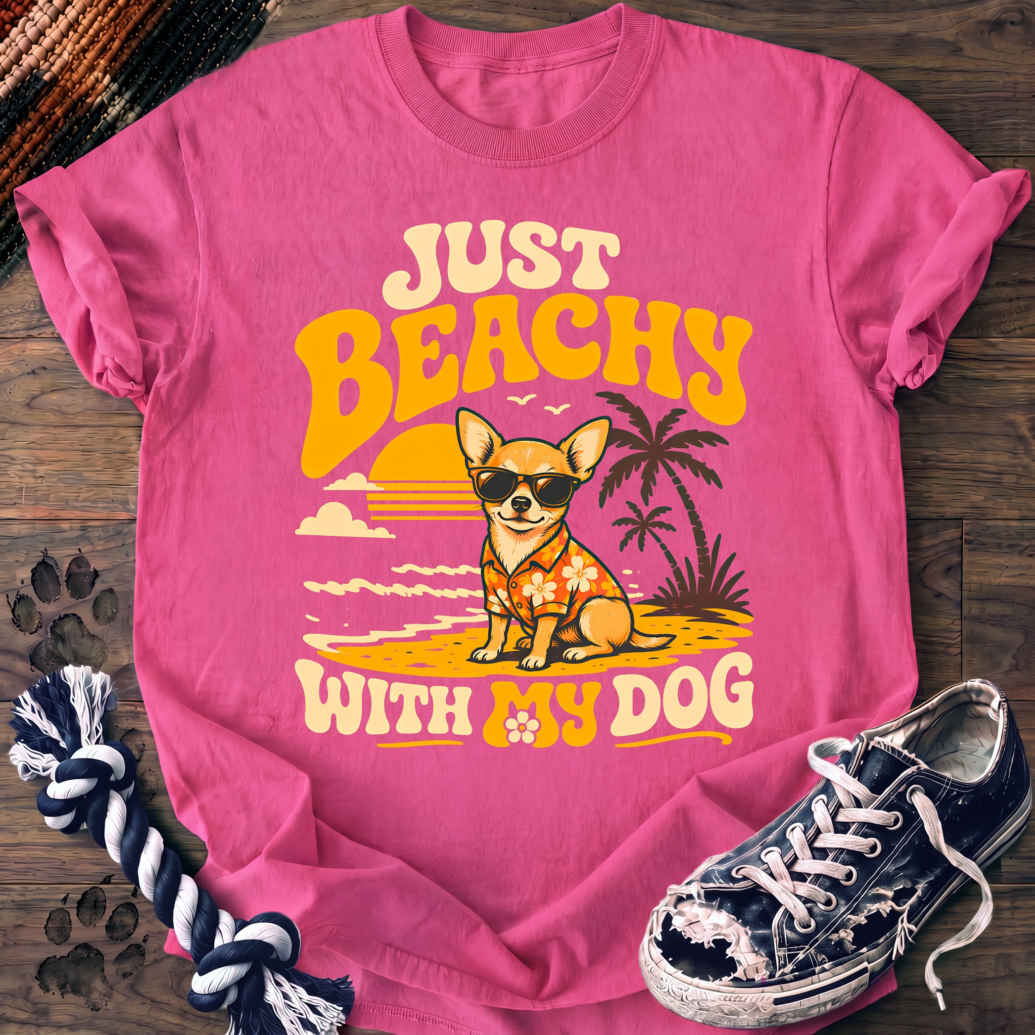 PAWSSION CLUB t-shirt in NeonPink color - SKU PC-0175