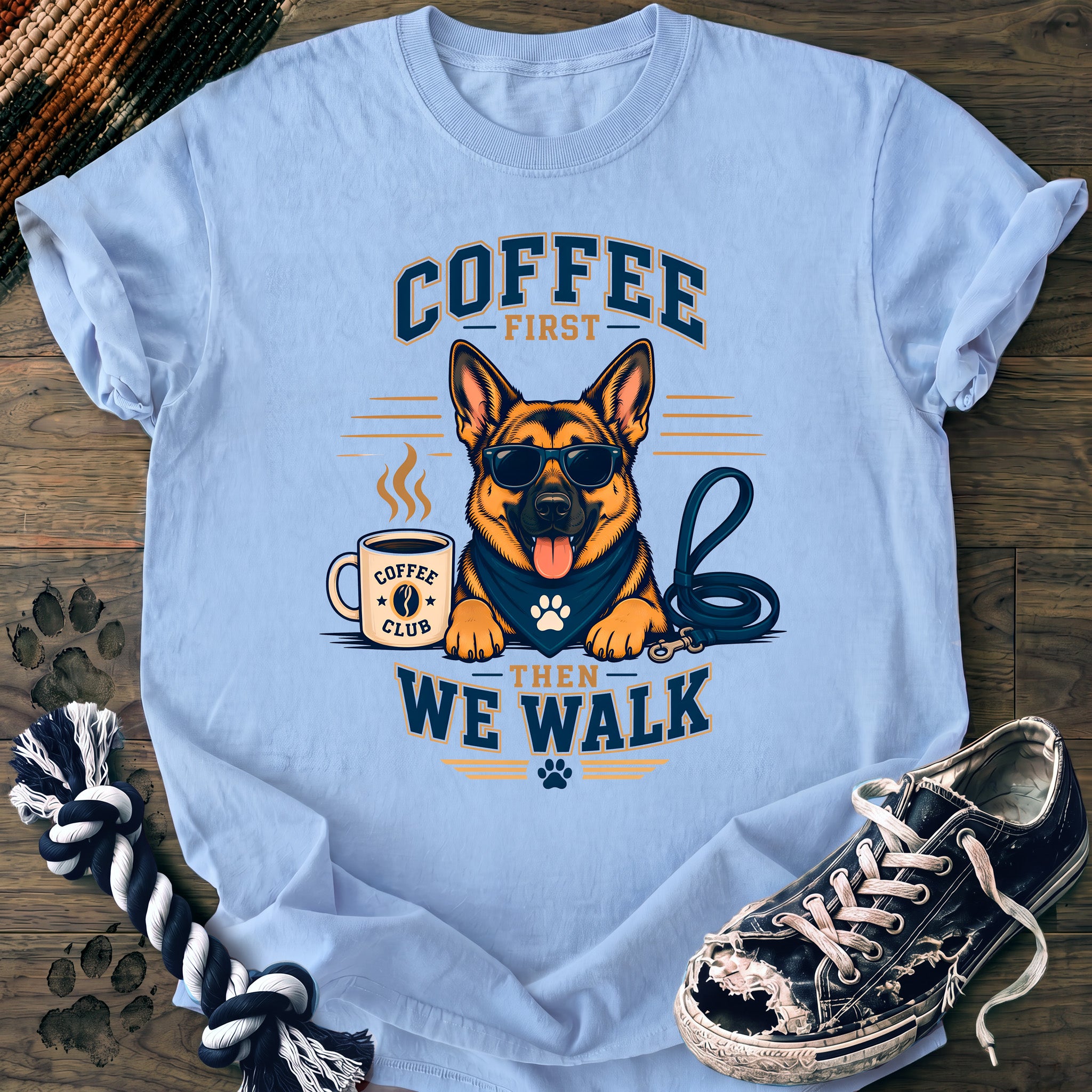 PAWSSION CLUB t-shirt in Chambray color - SKU PC-0176