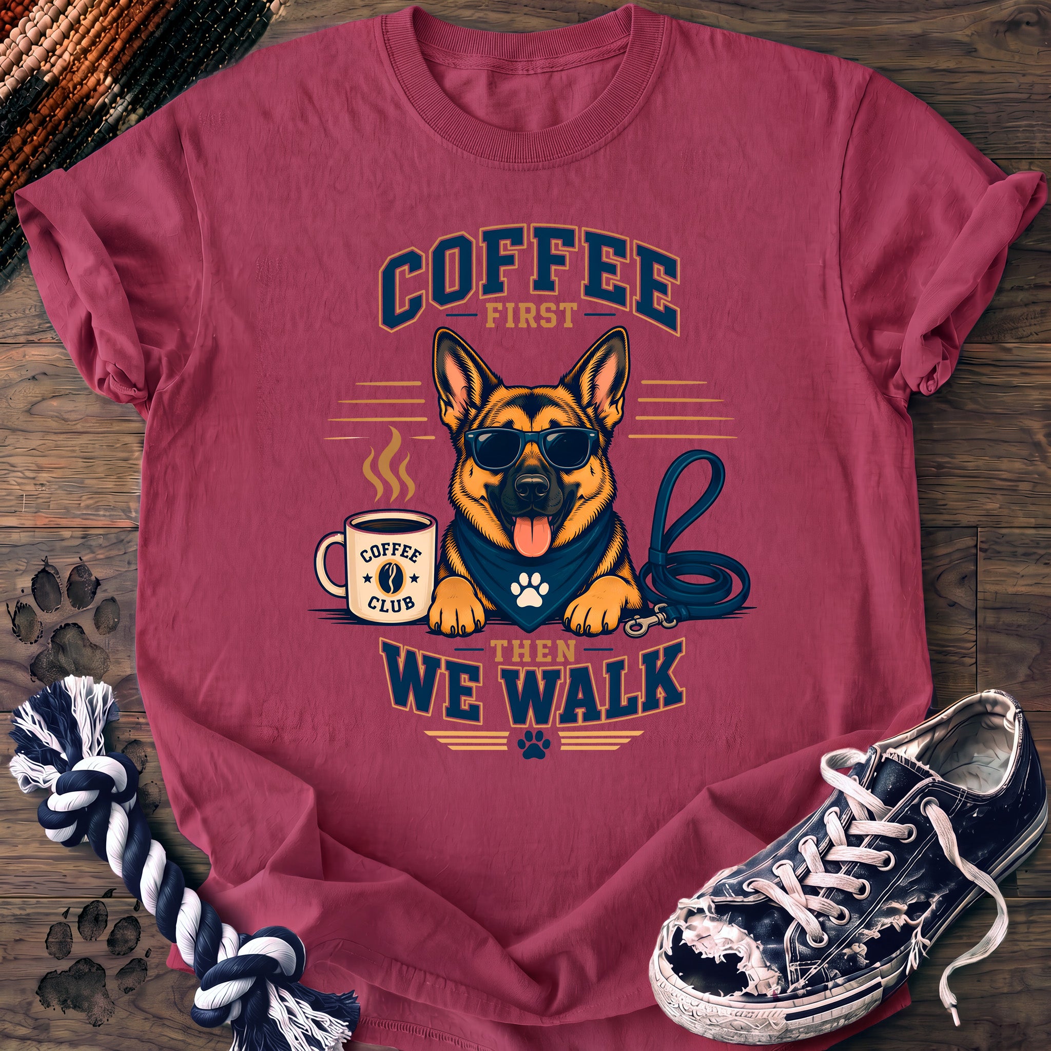 PAWSSION CLUB t-shirt in Crunchberry color - SKU PC-0176
