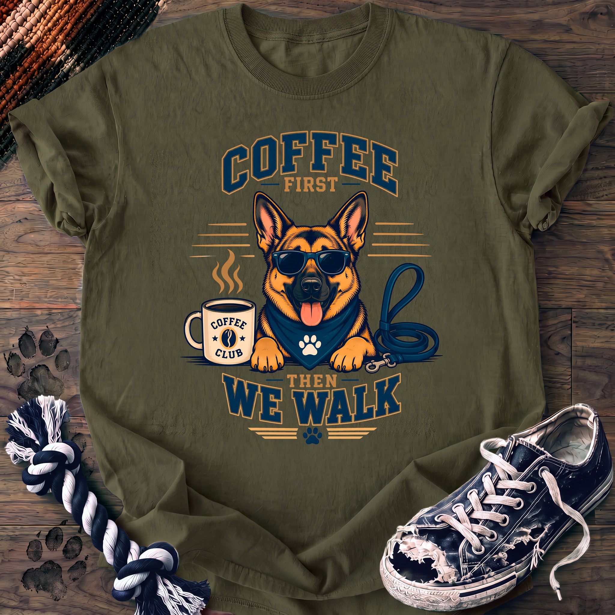 PAWSSION CLUB t-shirt in Moss color - SKU PC-0176