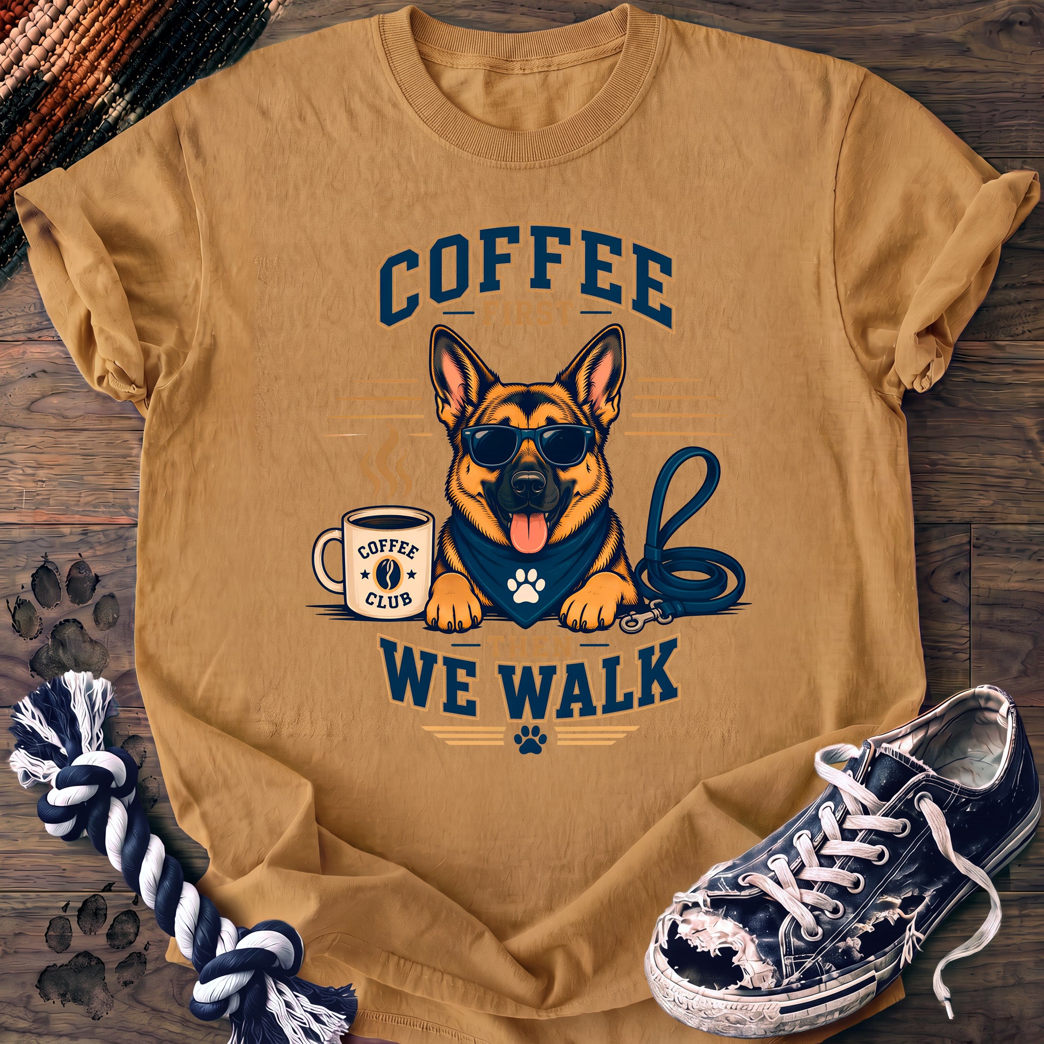 PAWSSION CLUB t-shirt in Mustard color - SKU PC-0176