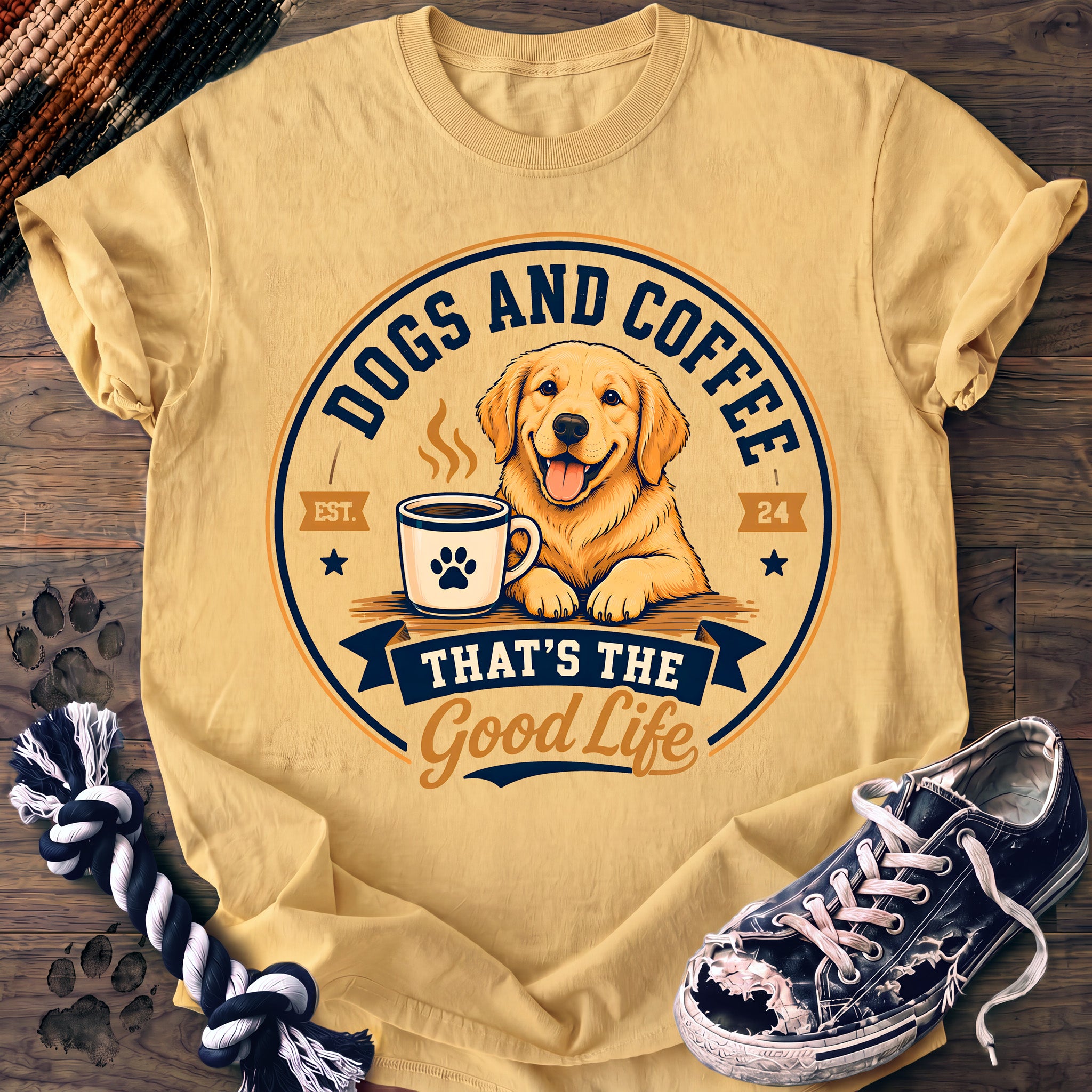 PAWSSION CLUB t-shirt in Butter color - SKU PC-0177