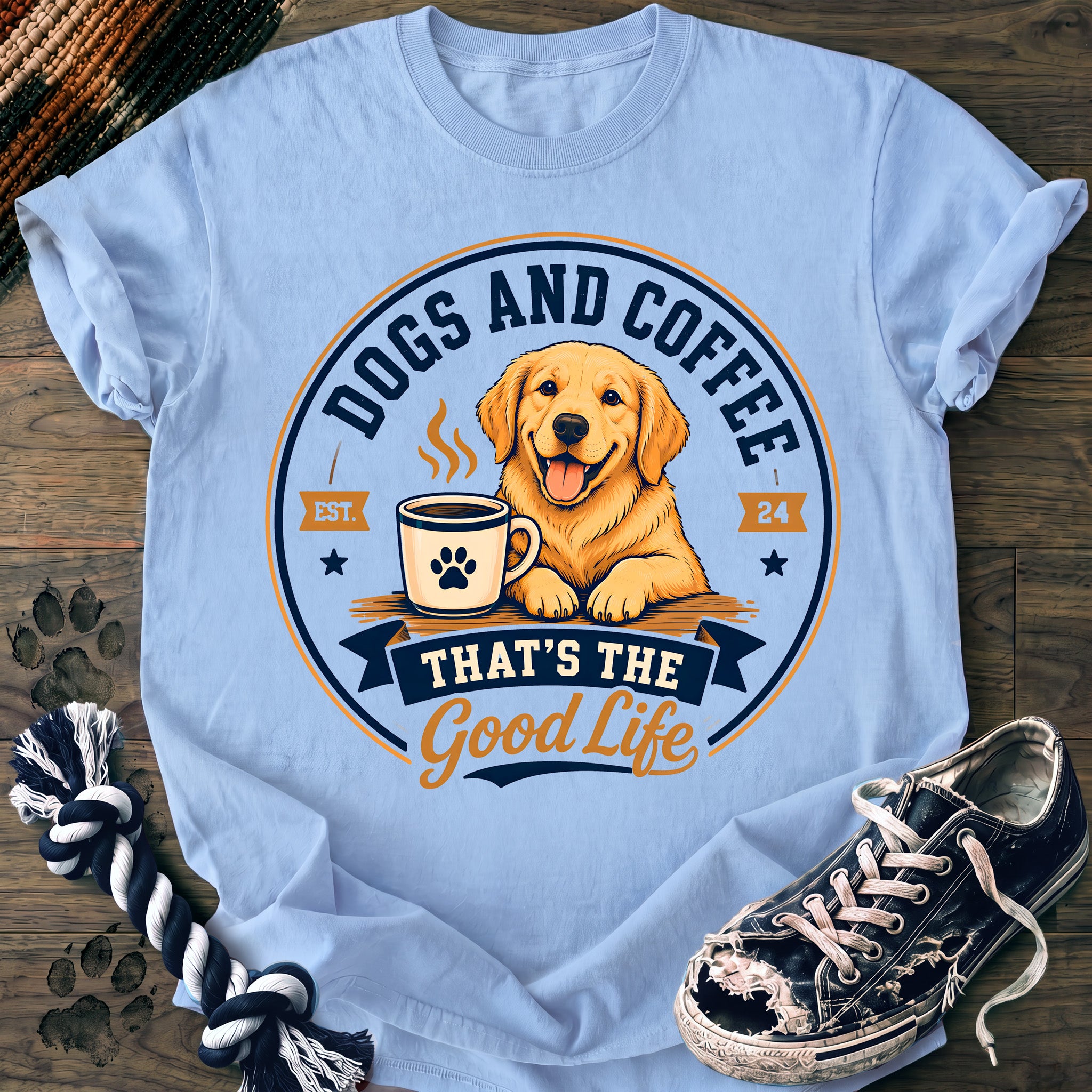 PAWSSION CLUB t-shirt in Chambray color - SKU PC-0177