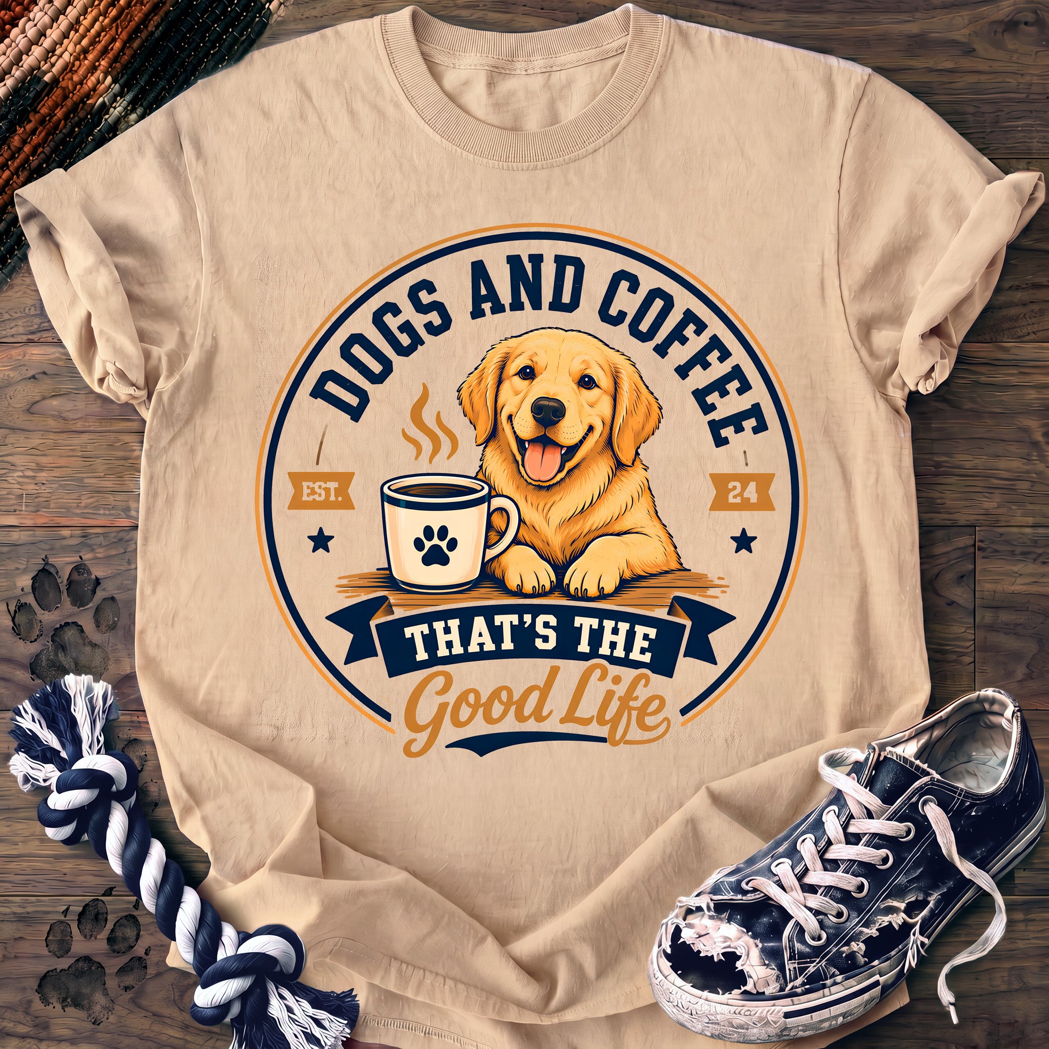 PAWSSION CLUB t-shirt in Ivory color - SKU PC-0177