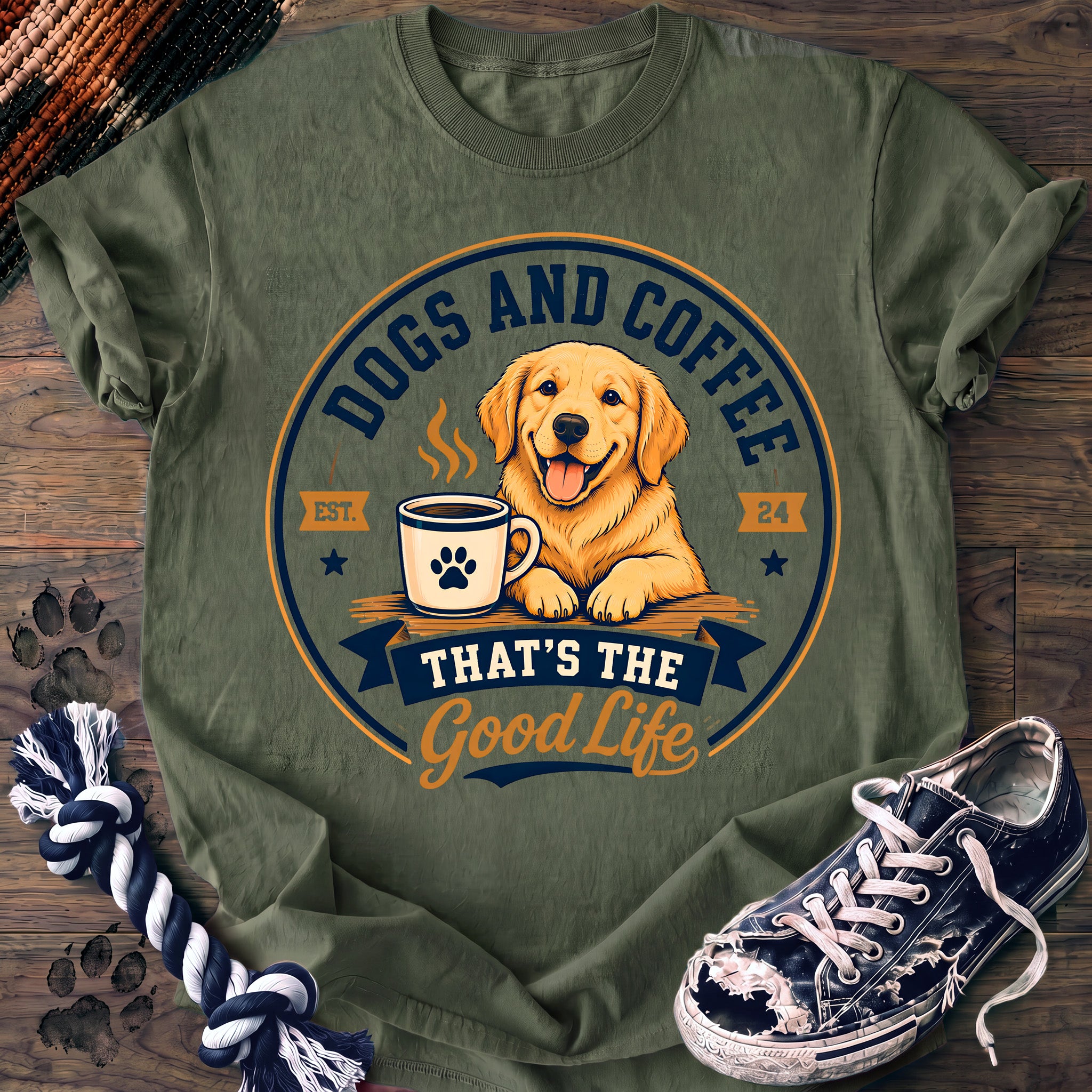 PAWSSION CLUB t-shirt in LightGreen color - SKU PC-0177