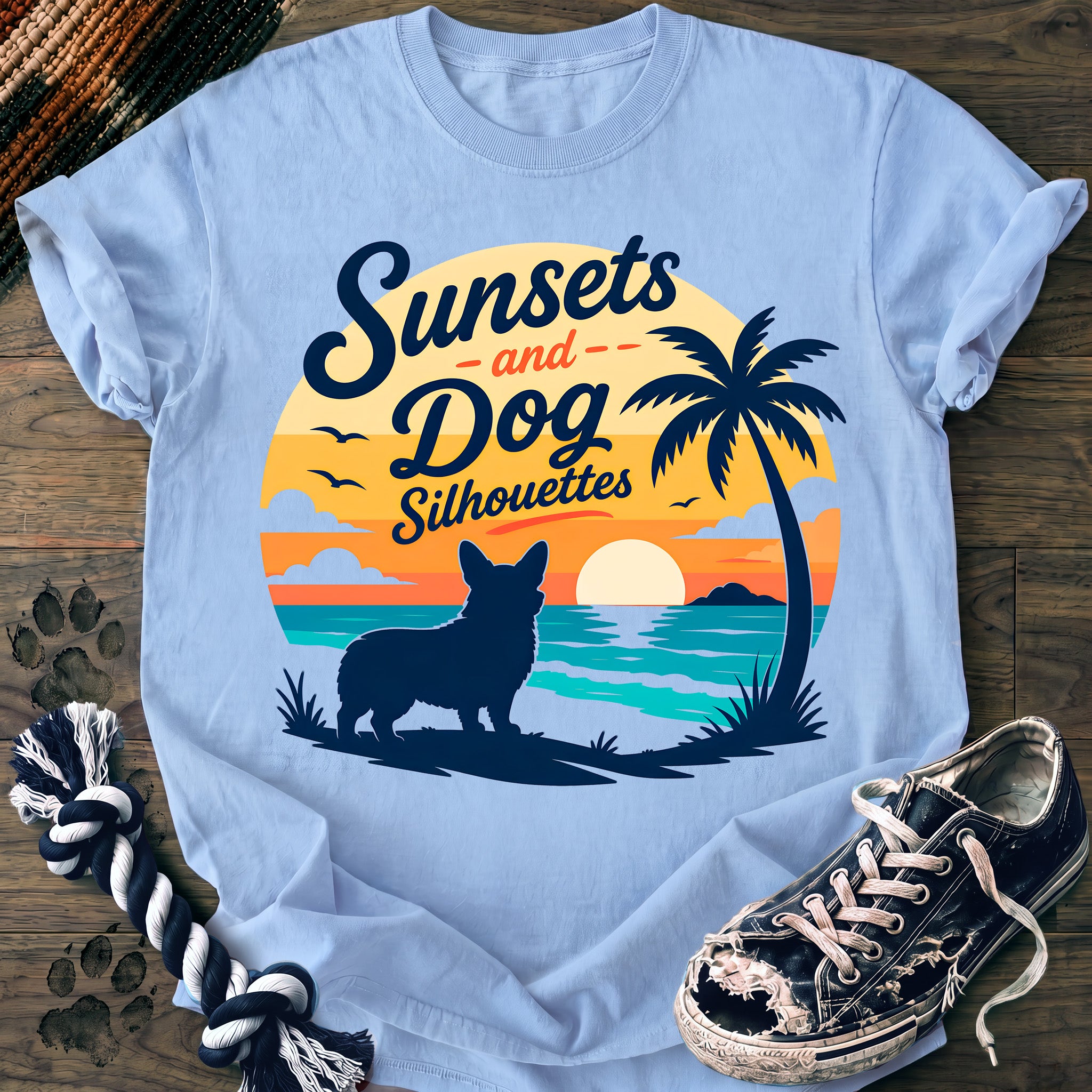 PAWSSION CLUB t-shirt in Chambray color - SKU PC-0179